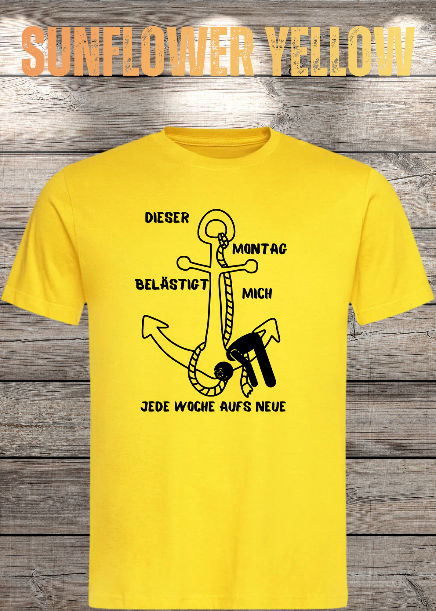 Unisex T-Shirt 'Dieser Montag belästigt mich immer wieder aufs Neue' - Witziges Anti-Montag Shirt