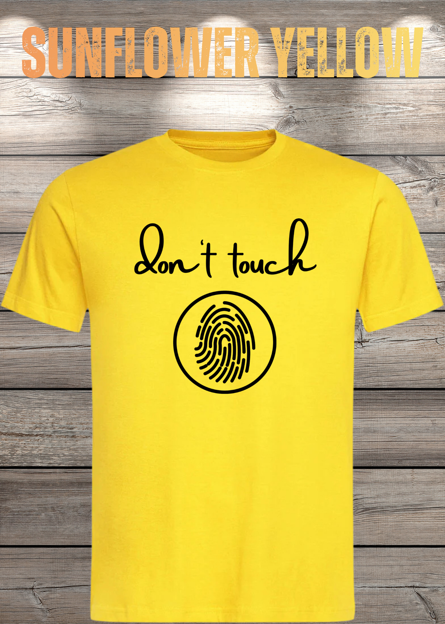 T-Shirt 'Don't touch Fingerprint' - Witziges Spruch-Shirt für Grenzensetzer