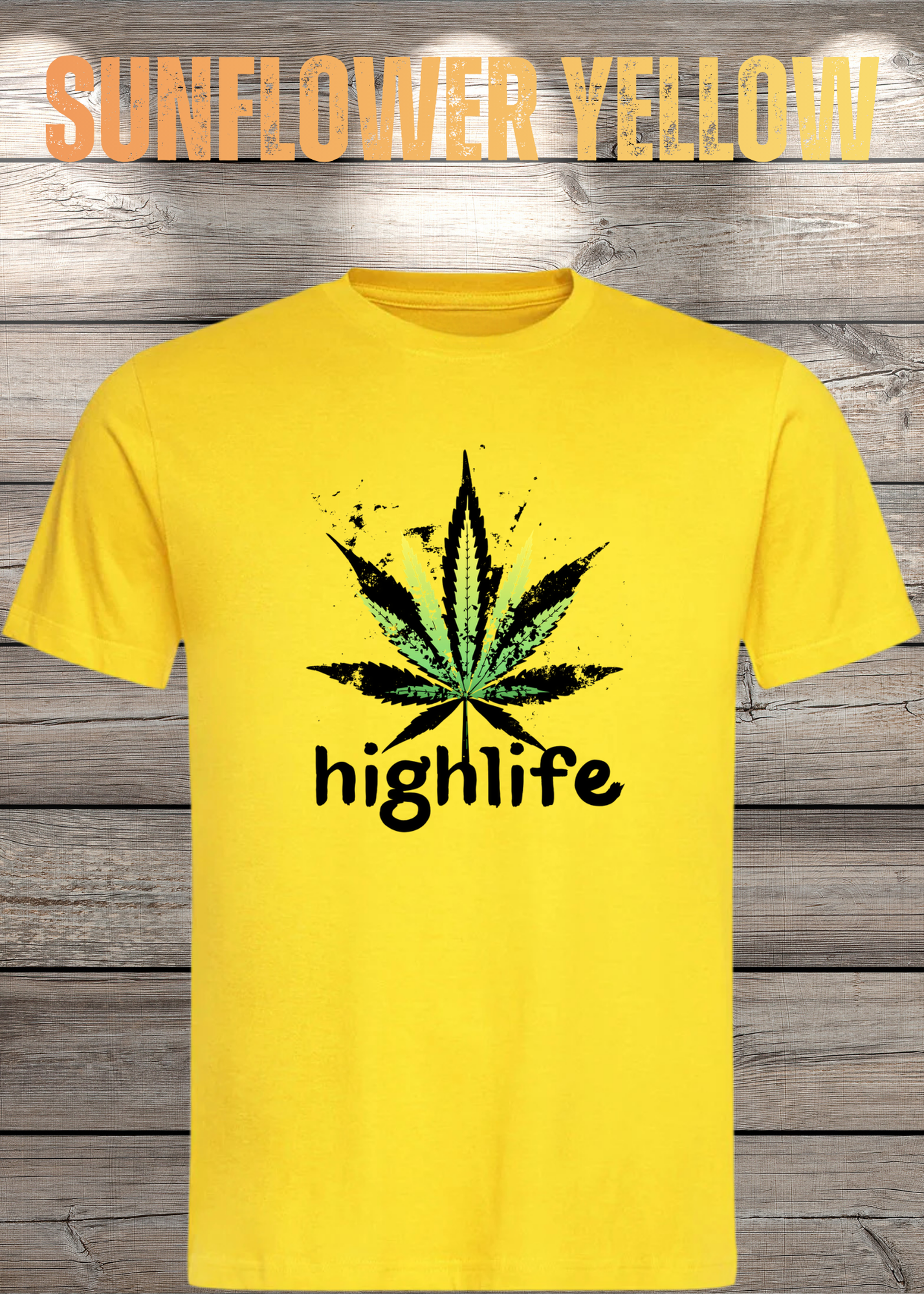 T-Shirt Highlife High Life - Marihuana Blatt Geschenkidee - Statement Unisex