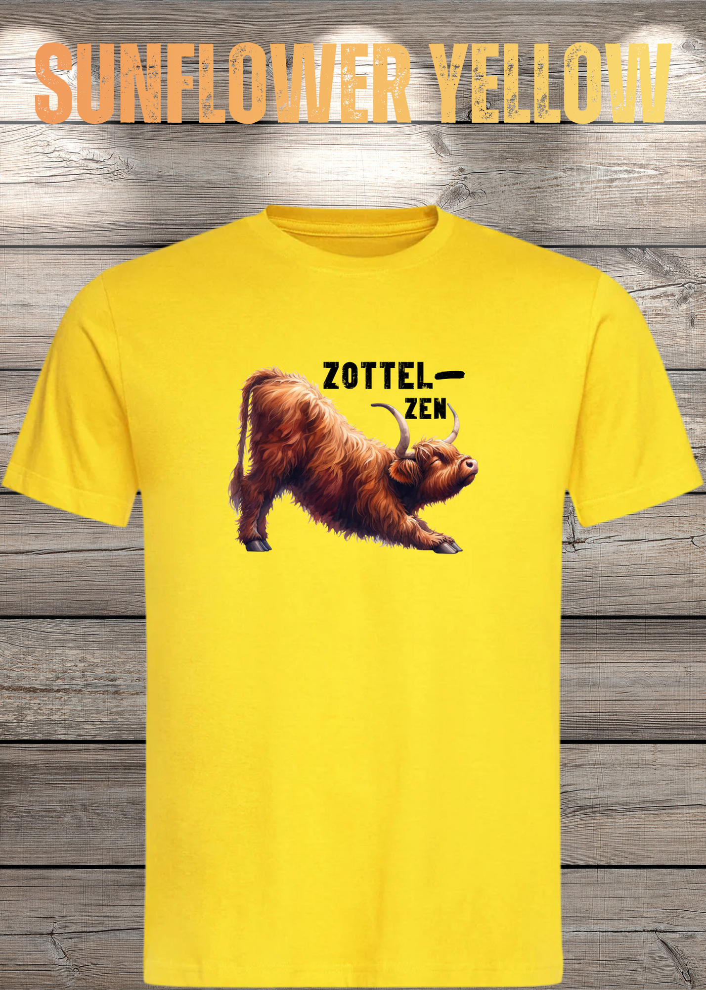 Highland Kuh Unisex T-Shirt - Zottel-Zen - Entspannte Vibes