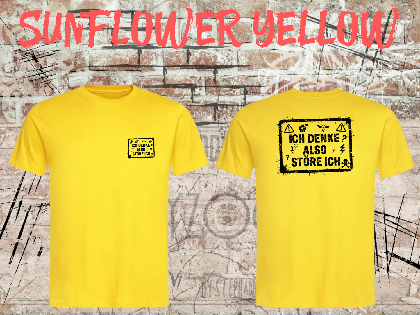 Unisex T-Shirt ich denke, also störe ich