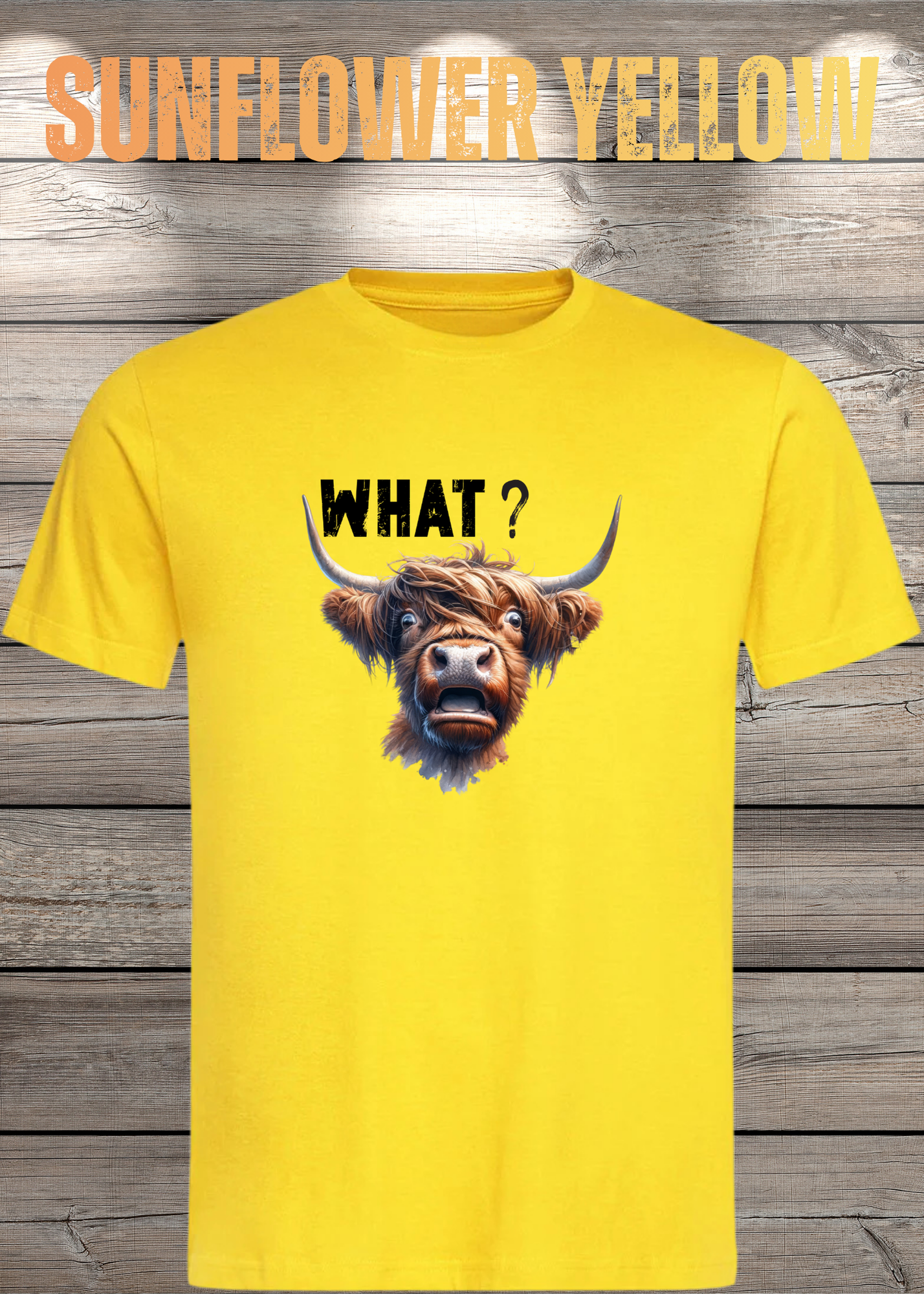 What?! Highland Kuh Unisex T-Shirt - Verwirrt aber Süß!