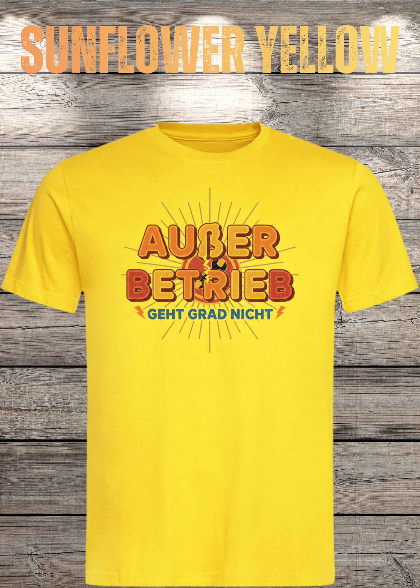 T-Shirt 'Außer Betrieb' - Witziges Spruch-Shirt für Ruhesuchende