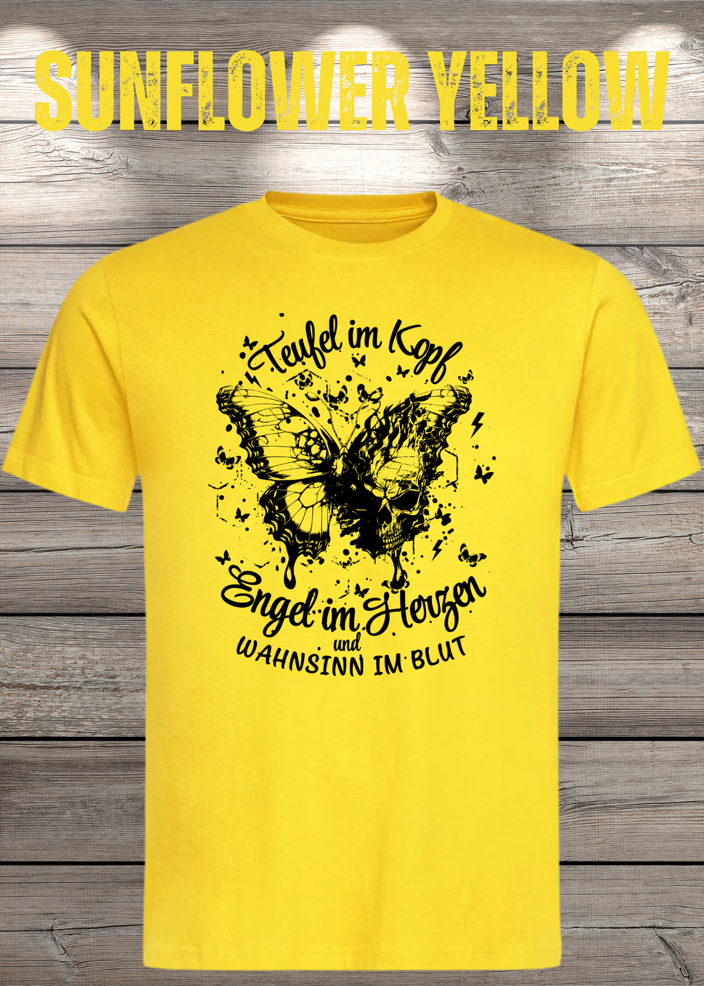 T-Shirt Teufel im Kopf Engel im Herzen Witziges T-Shirt mit Spruch Geschenkidee Unisex