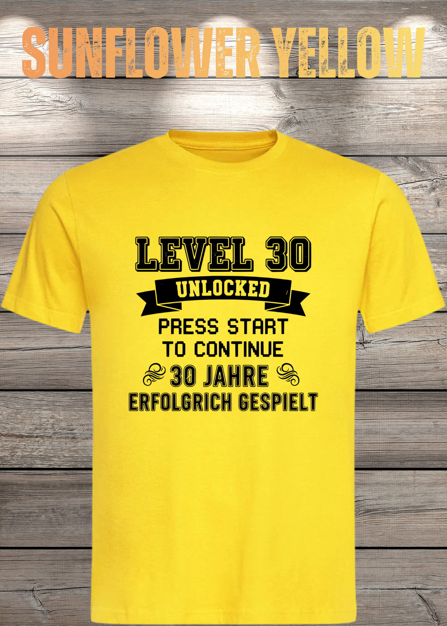 T-Shirt Unisex 'Level 30' - 30er Geburtstag Gamer-Shirt für Levelaufsteiger