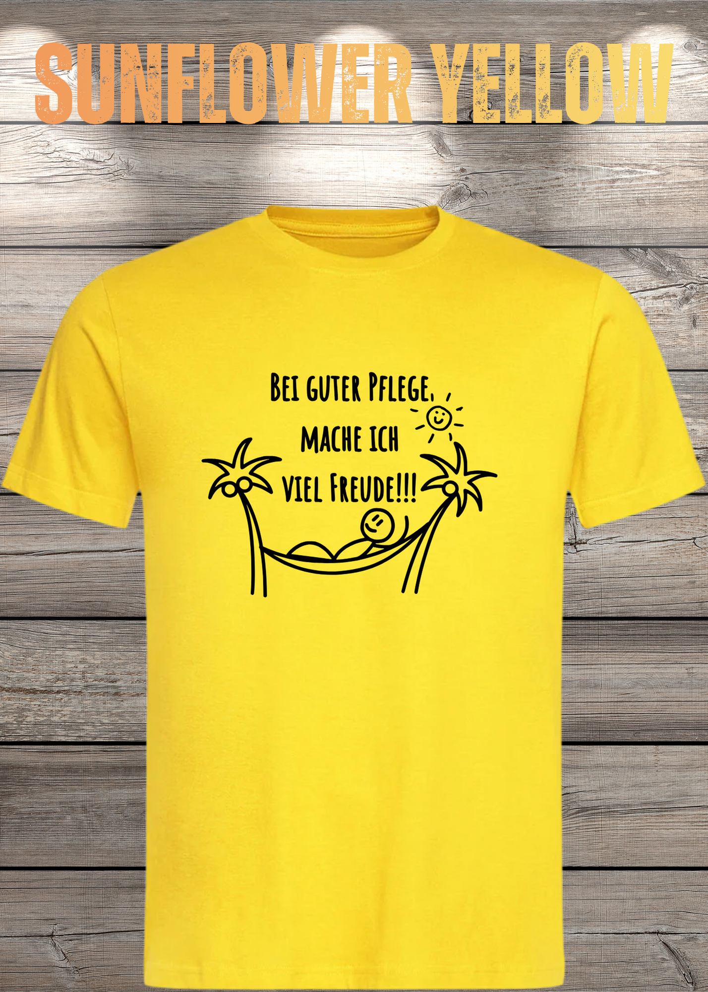 T-Shirt Unisex - Bei guter Pflege mache ich viel Freude - Geschenkidee Geburtstag Statement