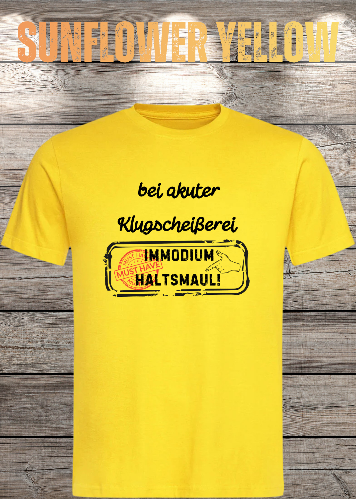 T-Shirt 'Bei akuter Klugscheisserei Immodium Halts Maul' - Witziges Anti-Besserwisser Shirt