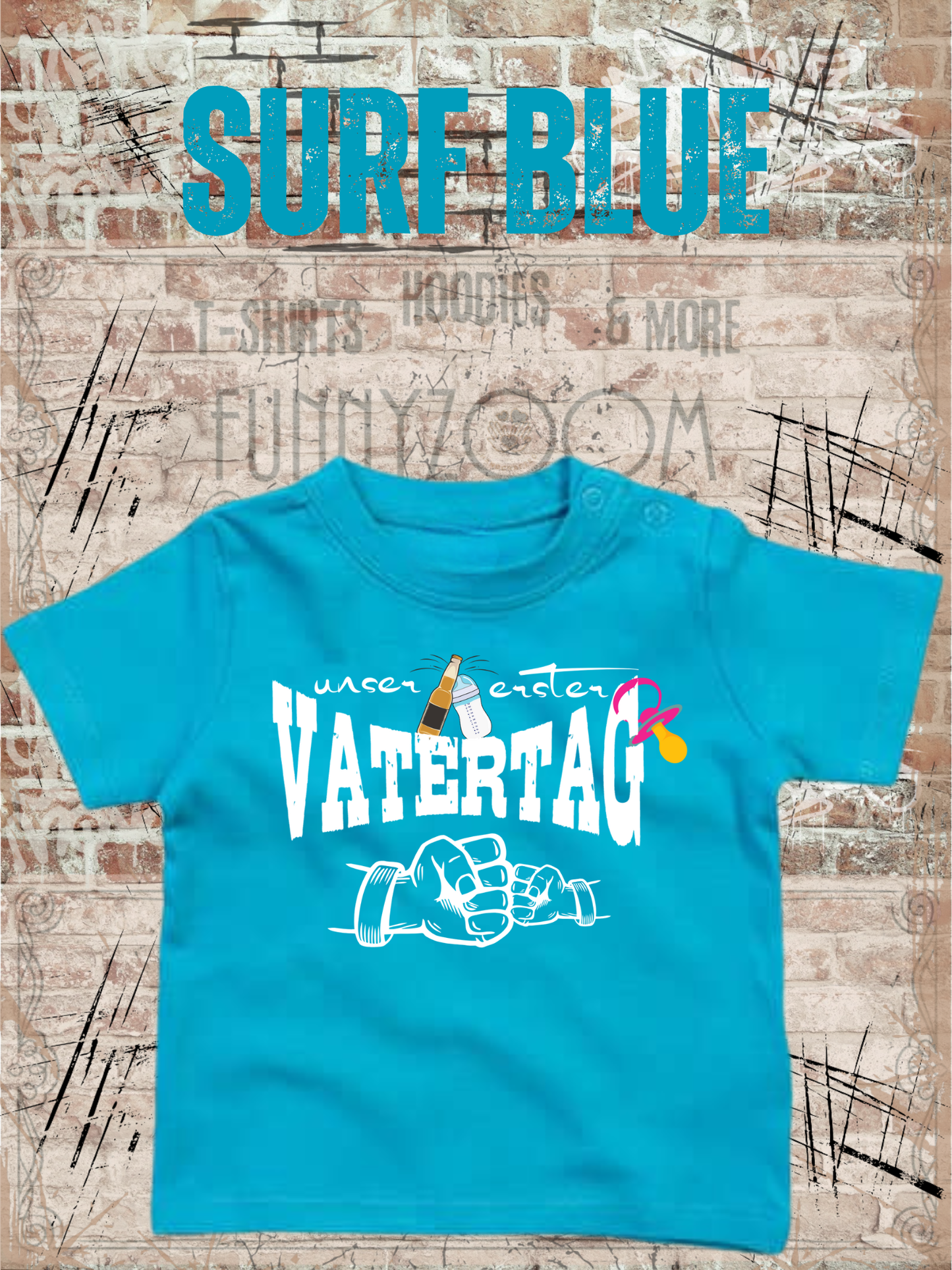 Baby Maedchen T-Shirt Unser erster Vatertag Suesse Geschenkidee Papa Witziges Baby Shirt