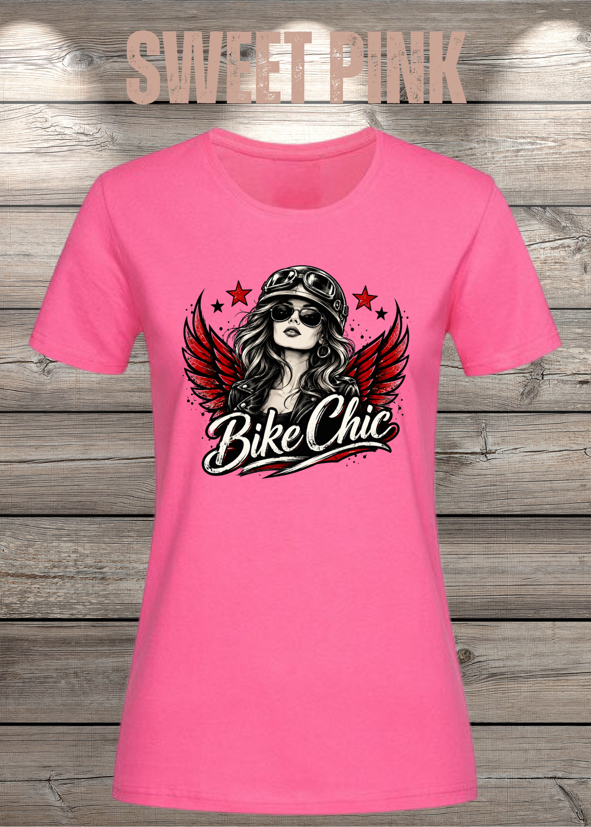 Bike Chic – Damen Biker T-Shirt | Rockiges Motorrad Shirt