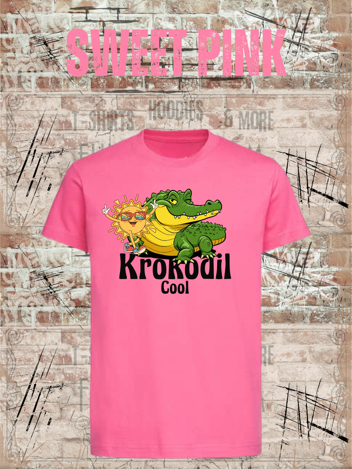 Krokodil Cool – Kinder T-Shirt für Jungen & Mädchen