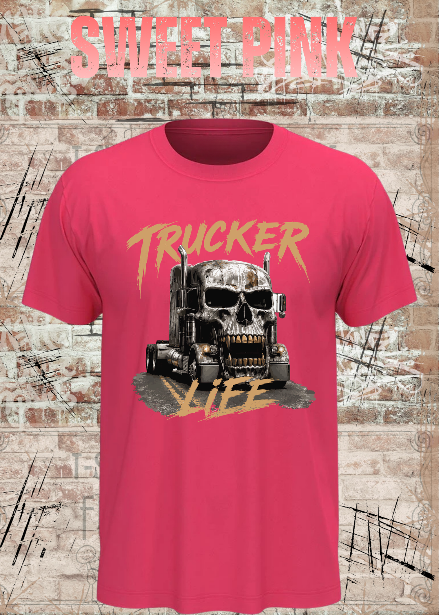 Trucker Life T-Shirt – LKW Totenkopf Shirt für Trucker
