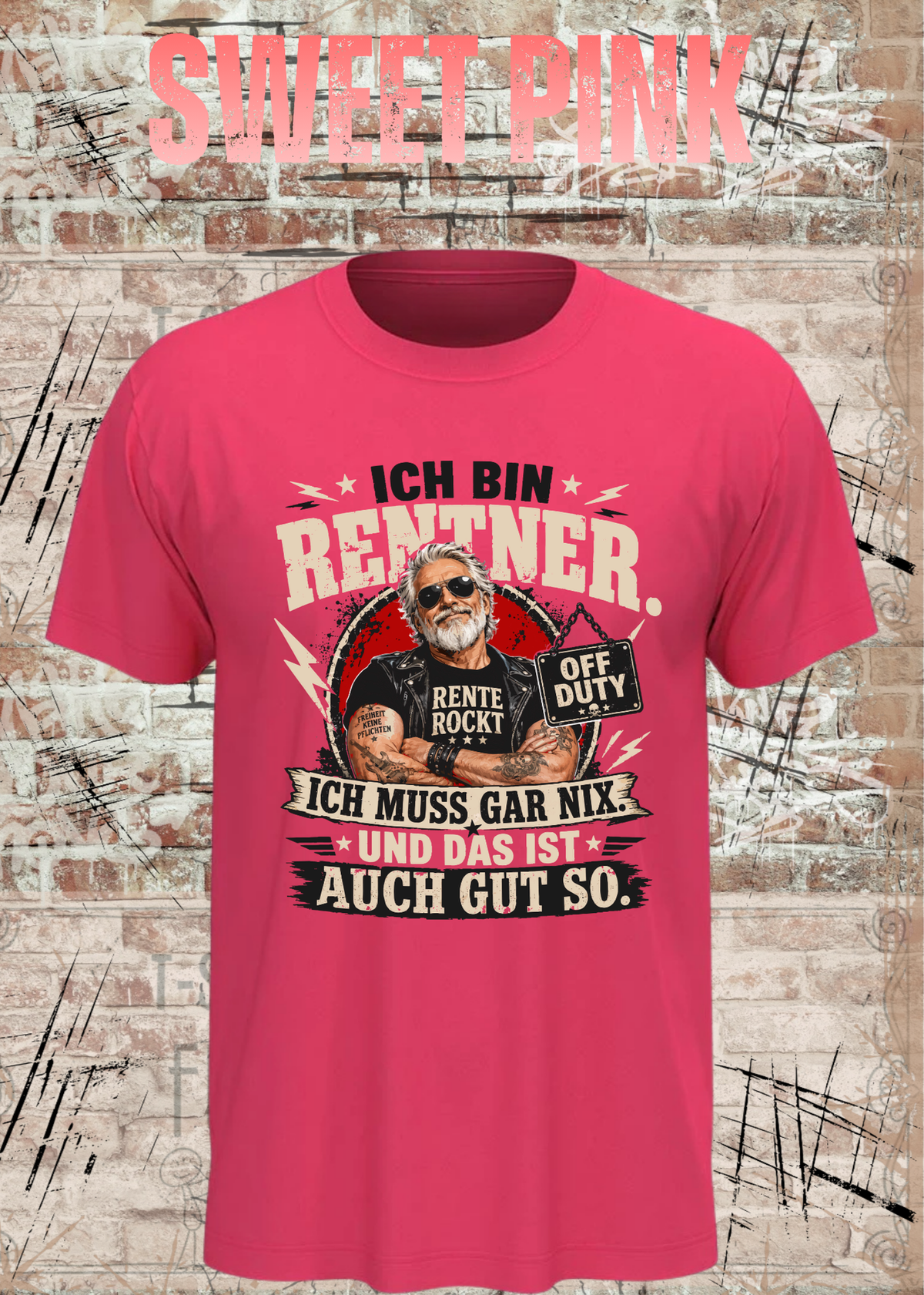 Ich bin Rentner – Ich muss gar nix | Rockiges Ruhestand T-Shirt