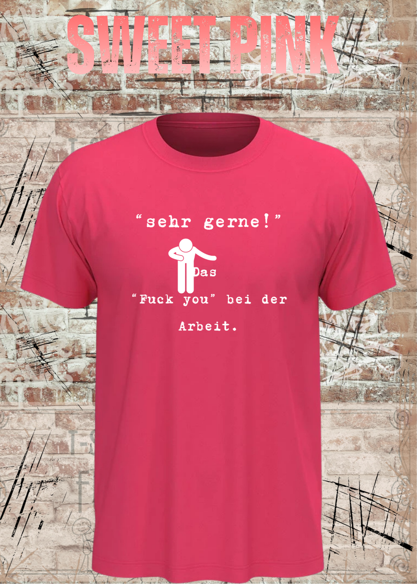 Sehr gerne! Das Fuck you bei der Arbeit! Das höfliche Büro-Statement | Lustiges Arbeit Humor T-Shirt Unisex