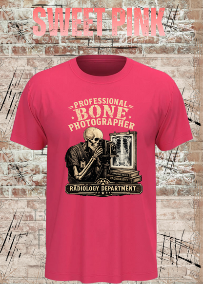 Professional Bone Photographer T-Shirt – Radiology Department Shirt für Röntgen & Klinik
