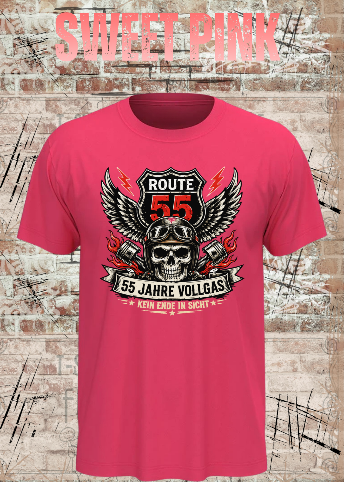 55 Jahre Vollgas T-Shirt – Route 55 | Lustiges 55. Geburtstag Geschenk für Männer