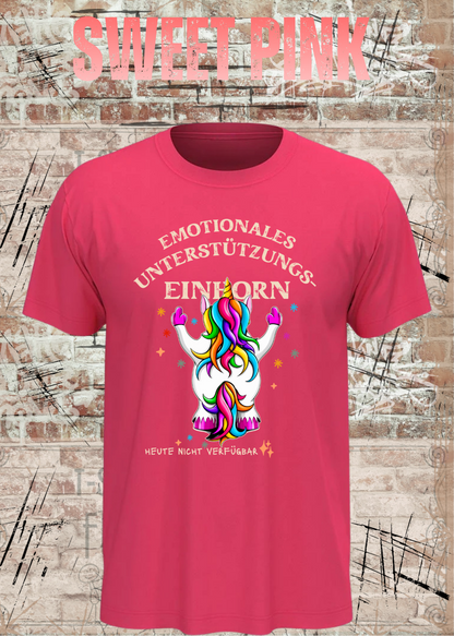 Emotionales Unterstützungs-Einhorn T-Shirt in Sweet Pink.