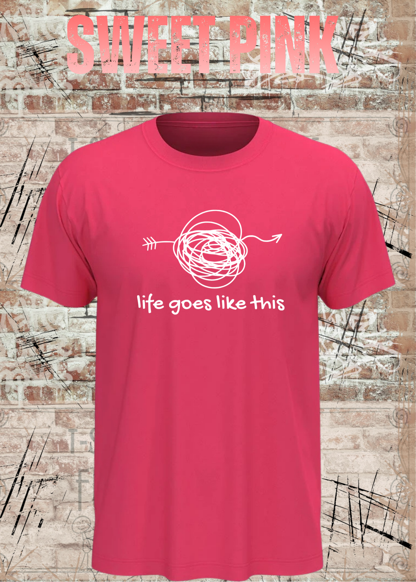Life goes like this – Philosophisches Unisex T-Shirt | Minimalistisches Statement Shirt