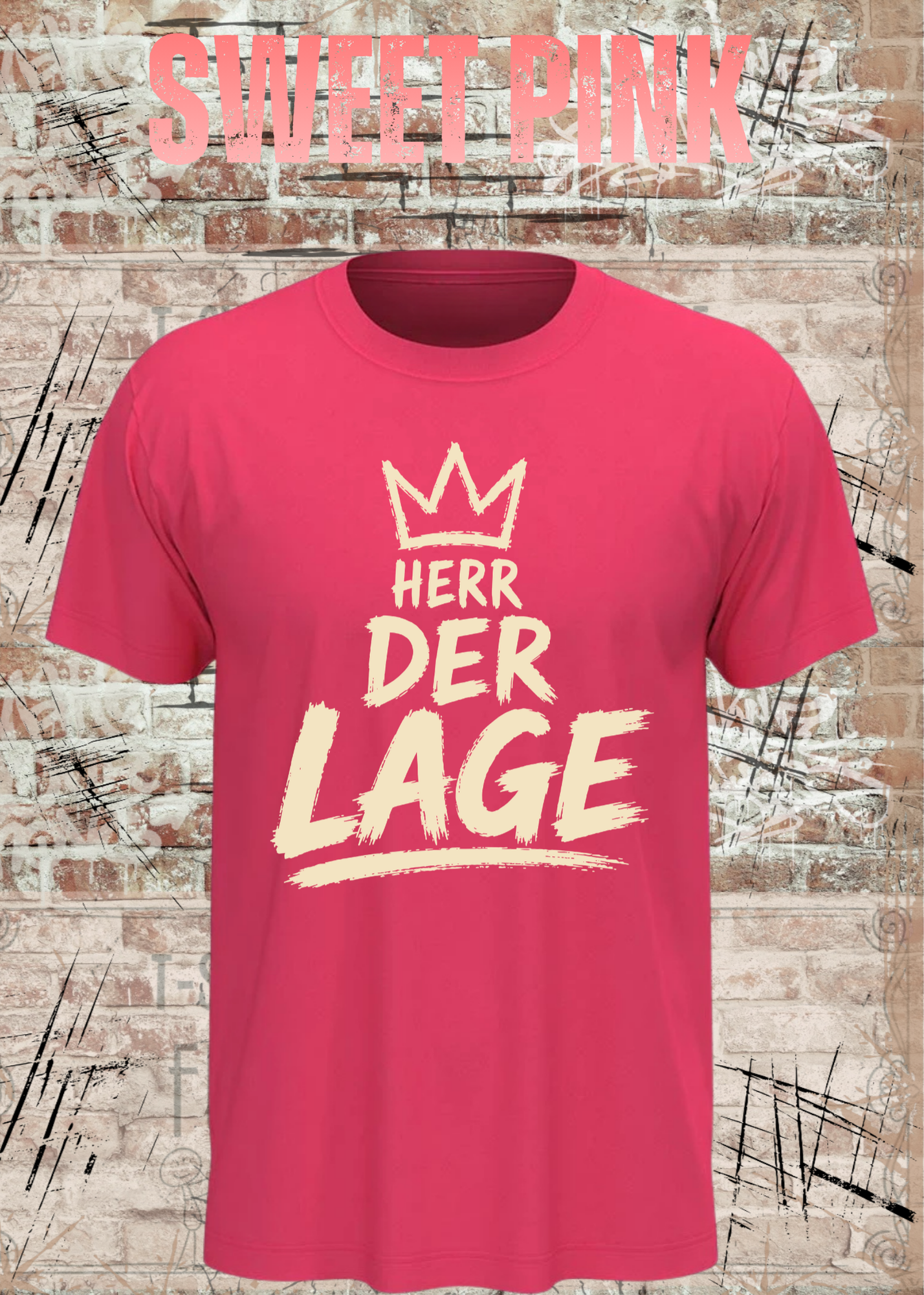 Herr der Lage – Lustiges Herren T-Shirt mit Krone