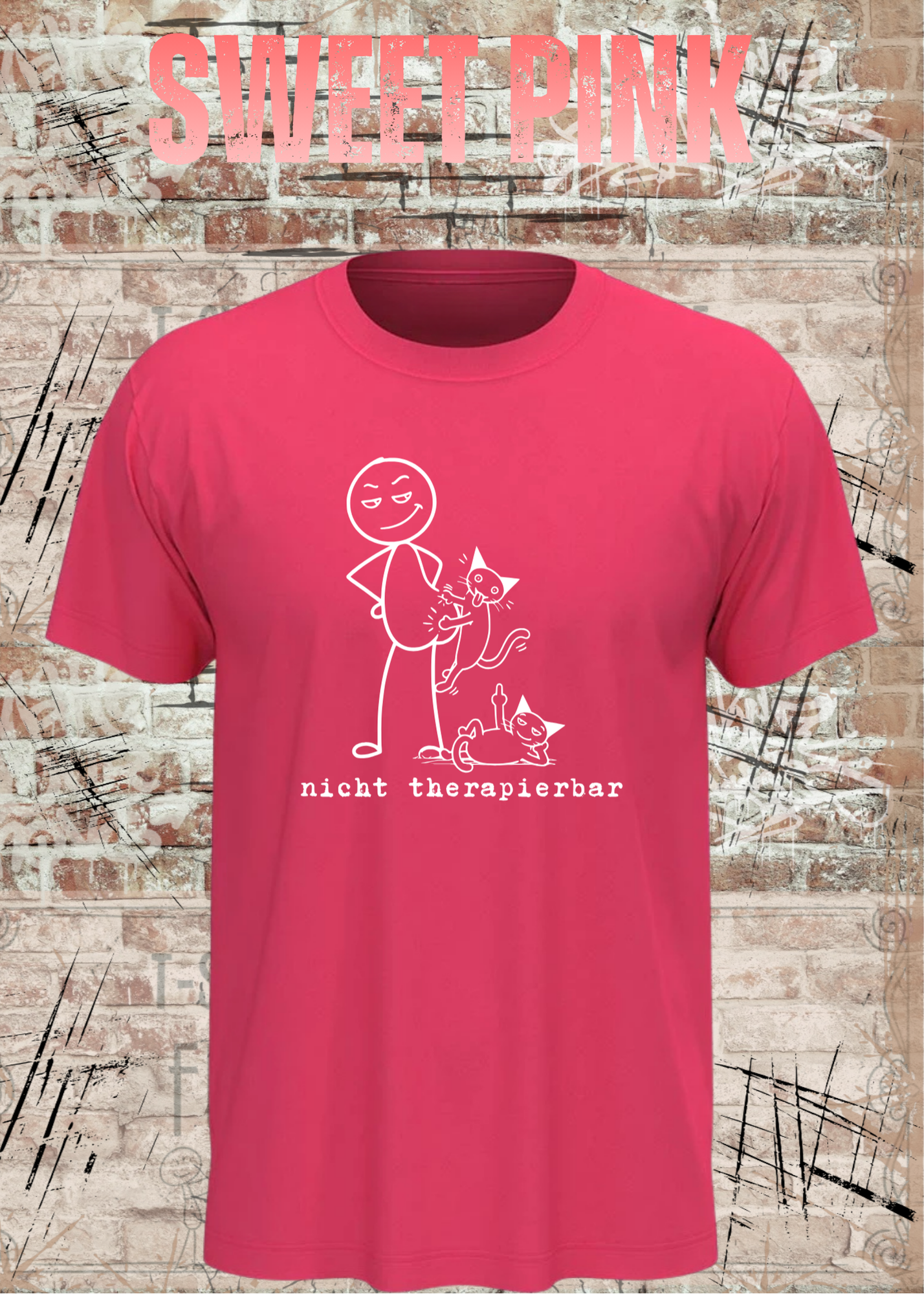 Nicht Therapierbar Katzen Shirt – Lustiges Unisex Humor T-Shirt