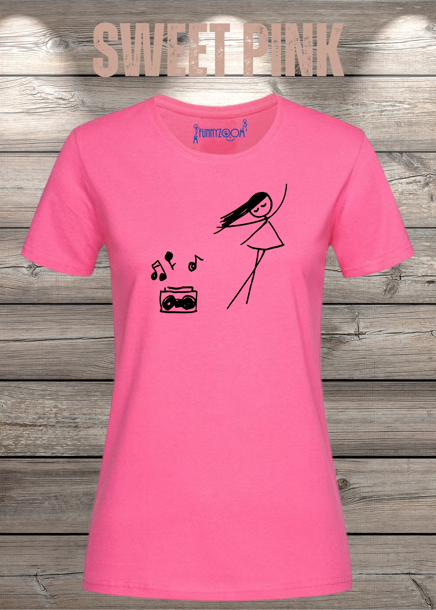 Damen T-Shirt Music for Life - T-Shirt Geschenkidee, lustiges T-Shirt, T-Shirt Musik, witziges T-Shirt, Freizeit T-Shirt Musik