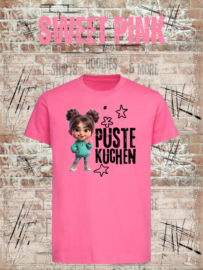 Kinder-T-Shirt „Pustekuchen!“ in Sweet Pink.