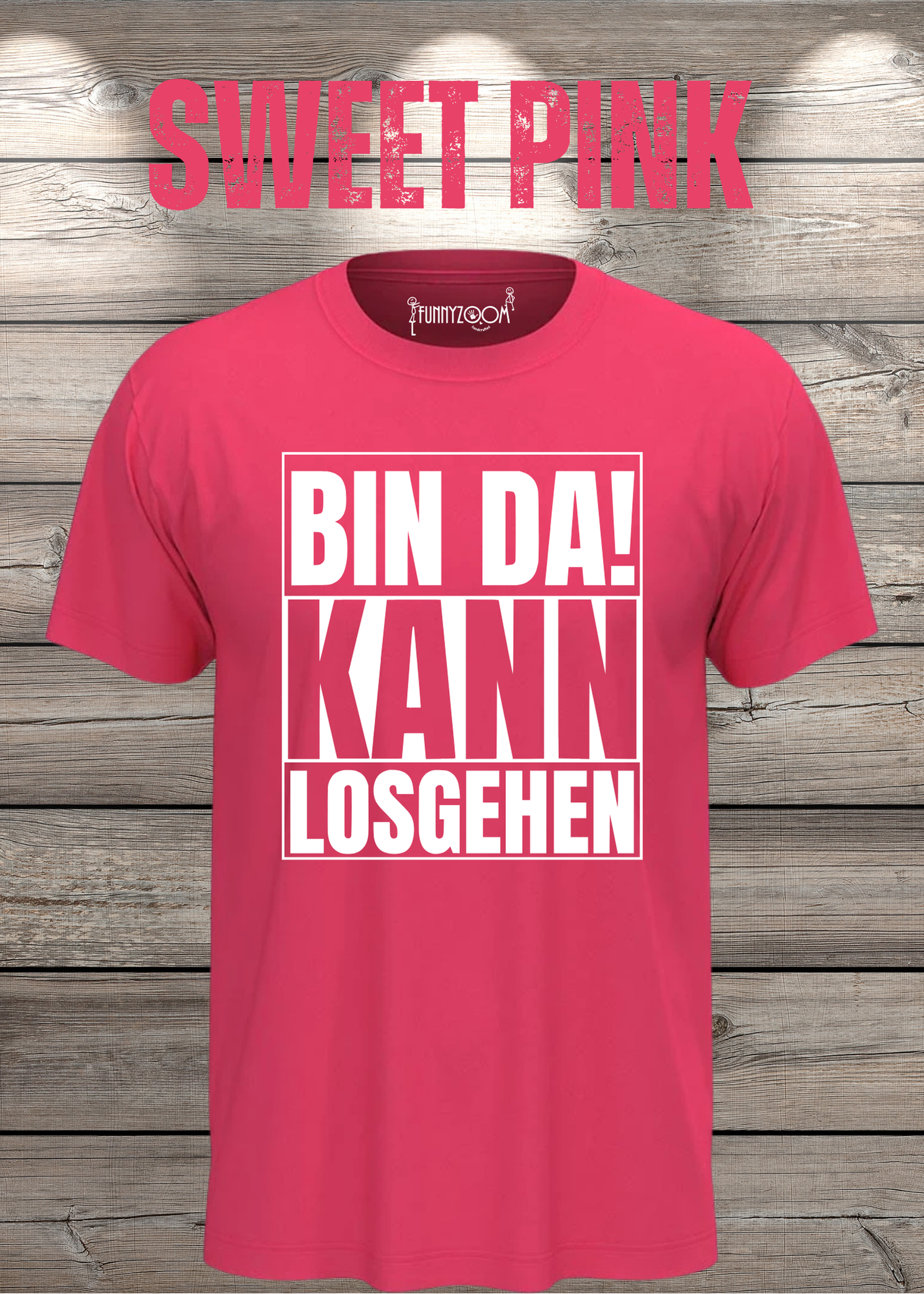 Bin da kann losgehen T-Shirt Witziger Spruch Geschenkidee Unisex