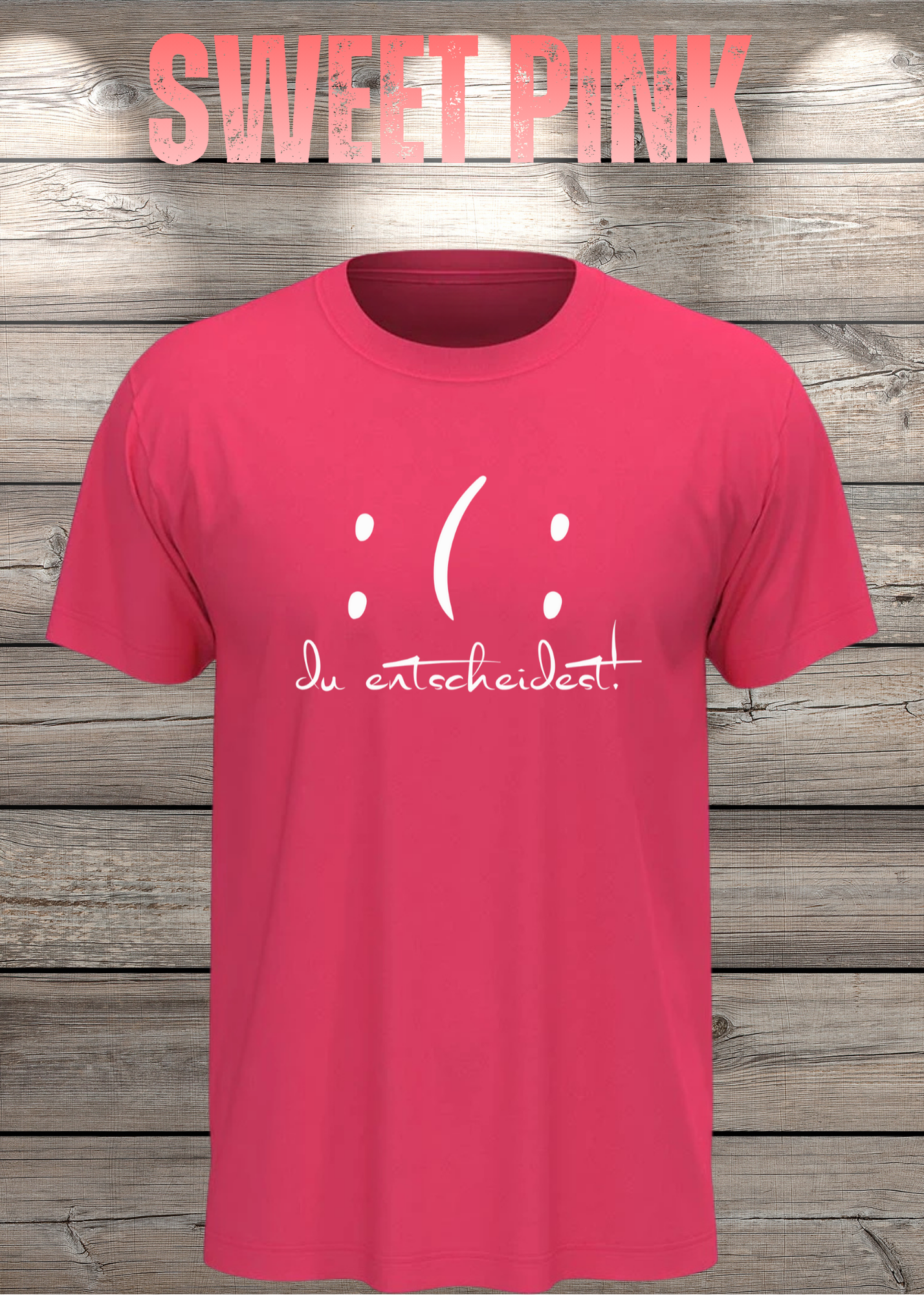 T-Shirt 'Du entscheidest' - Witziges Spruch-Shirt mit gutem & bösem Smiley