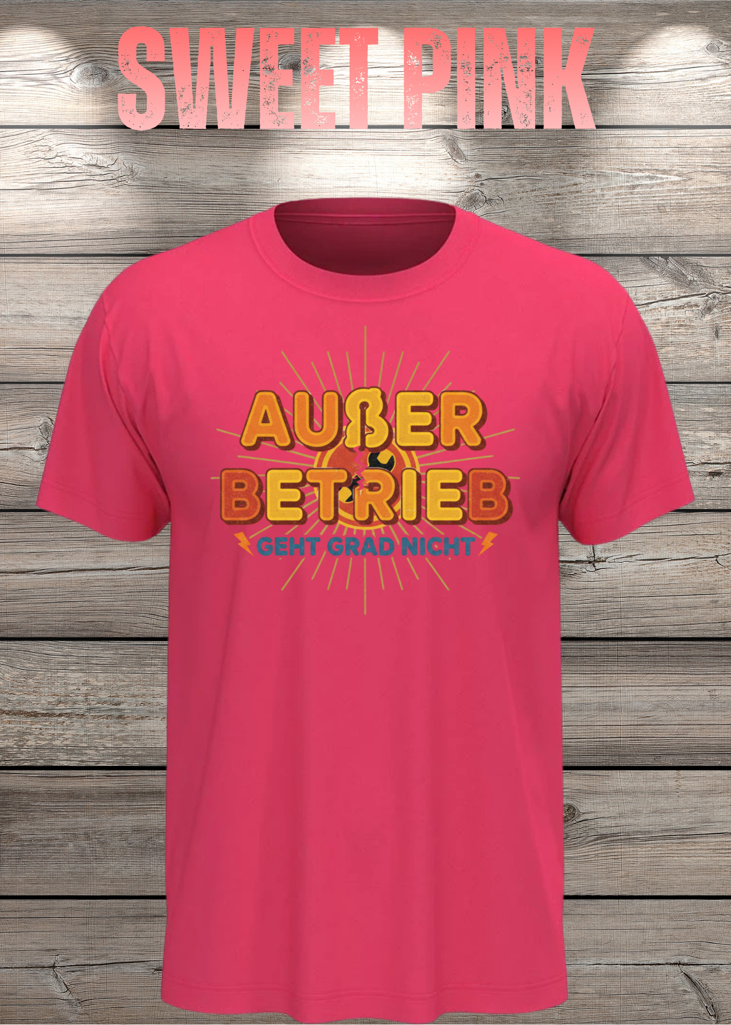T-Shirt 'Außer Betrieb' - Witziges Spruch-Shirt für Ruhesuchende
