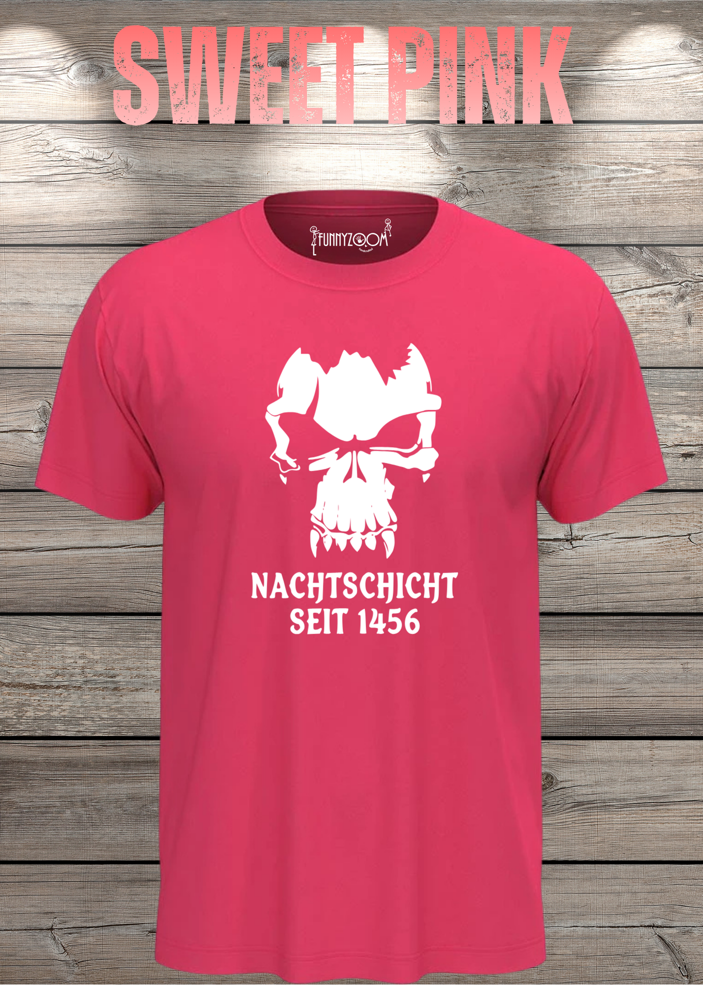 Gothic T-Shirt Skull Totenkopf Vampir Nachtschicht seit 1456 – Unisex Geschenkidee