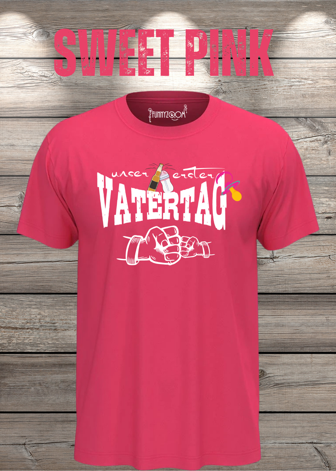 Herren T-Shirt für Papas mit Mädels Unser erster Vatertag Partnerschirt Vater Tochter T-Shirt Geschenkidee Witziges Papa T-Shirt