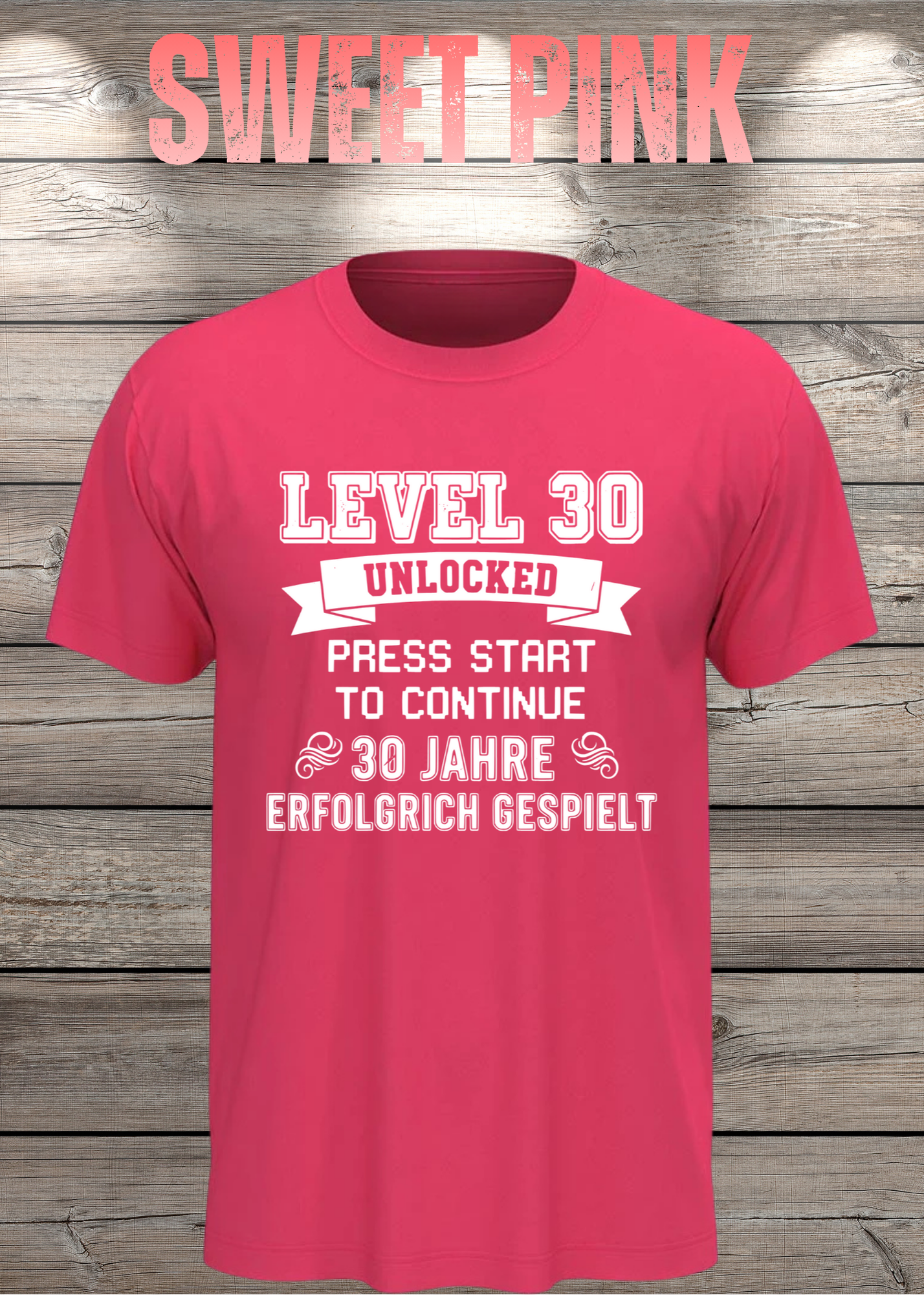 T-Shirt Unisex 'Level 30' - 30er Geburtstag Gamer-Shirt für Levelaufsteiger