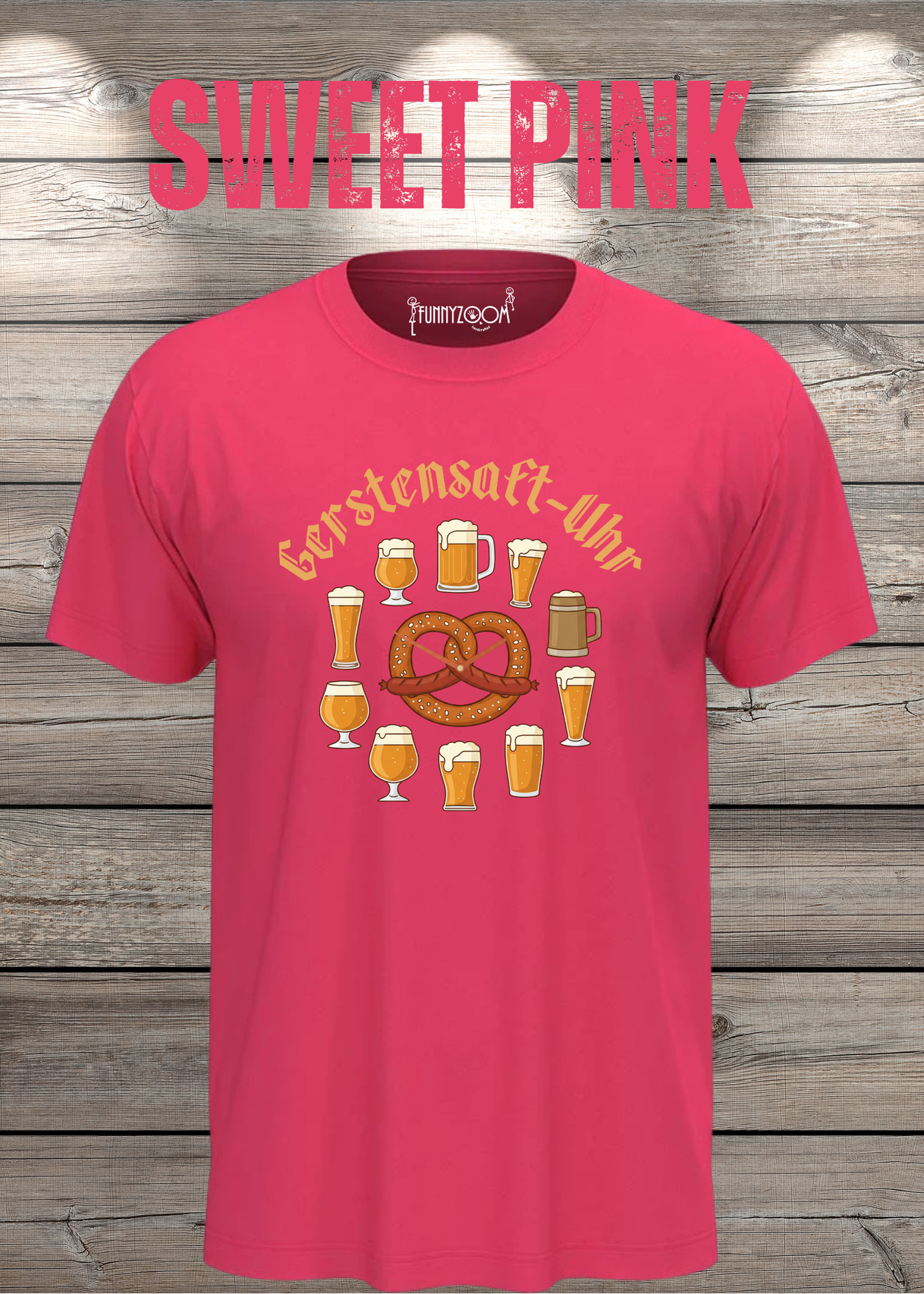 T-Shirt Gerstensaft Uhr Bieruhr Geschenkidee T-Shirt Freizeit T-Shirt Unisex in vielen Farben und Größen