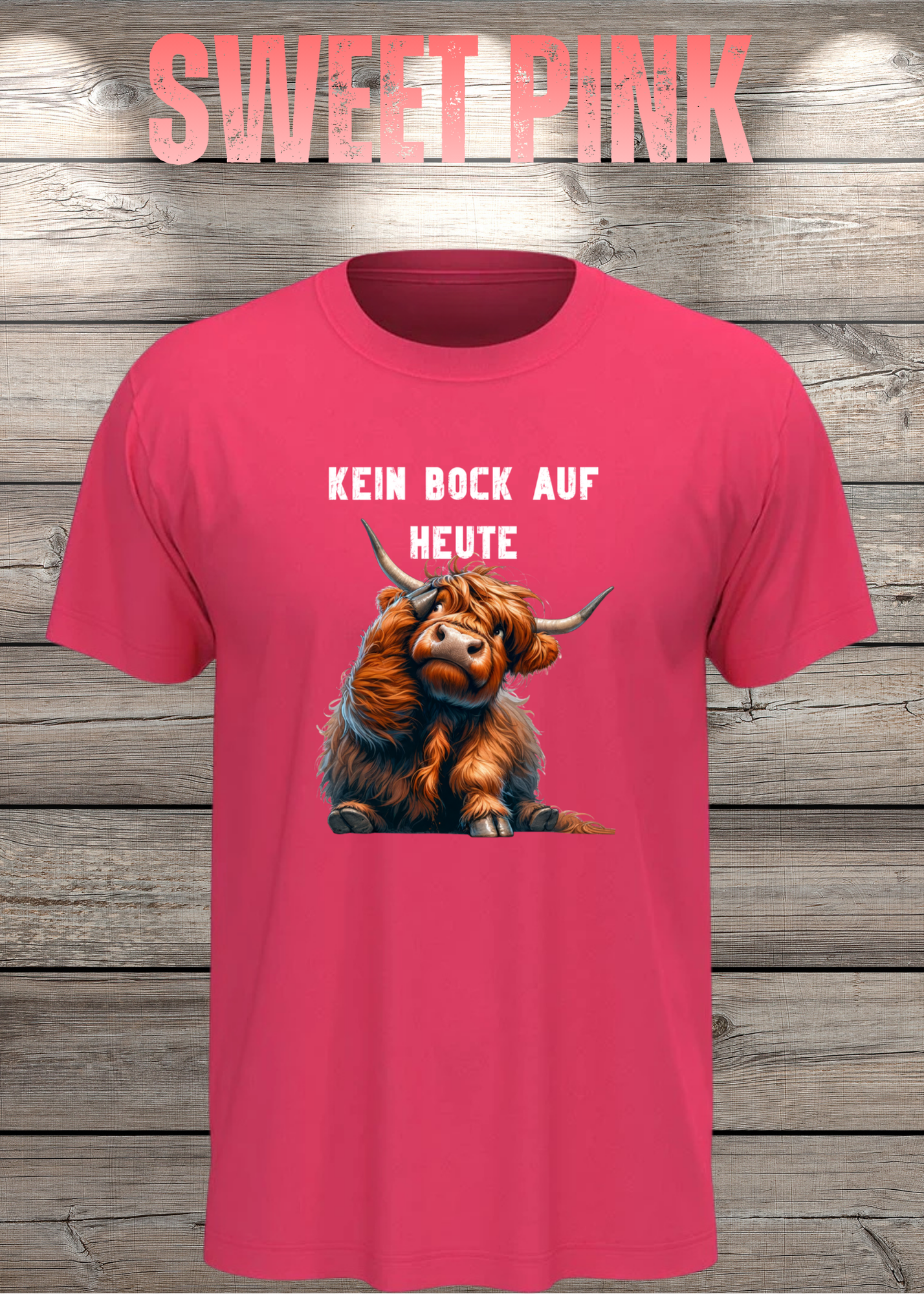 Highland Kuh Unisex T-Shirt Kein Bock auf heute - Montags-Mood