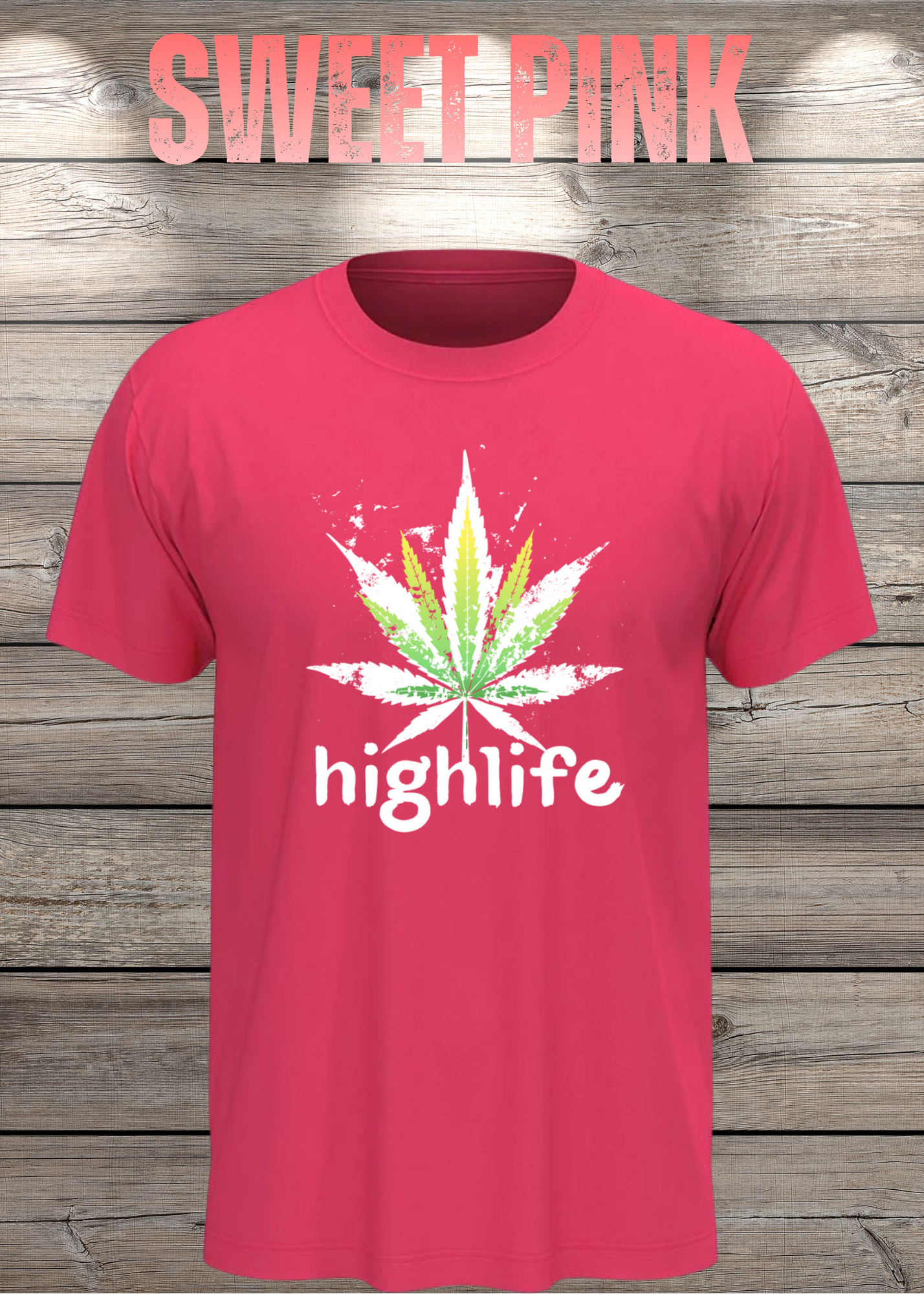 T-Shirt Highlife High Life - Marihuana Blatt Geschenkidee - Statement Unisex