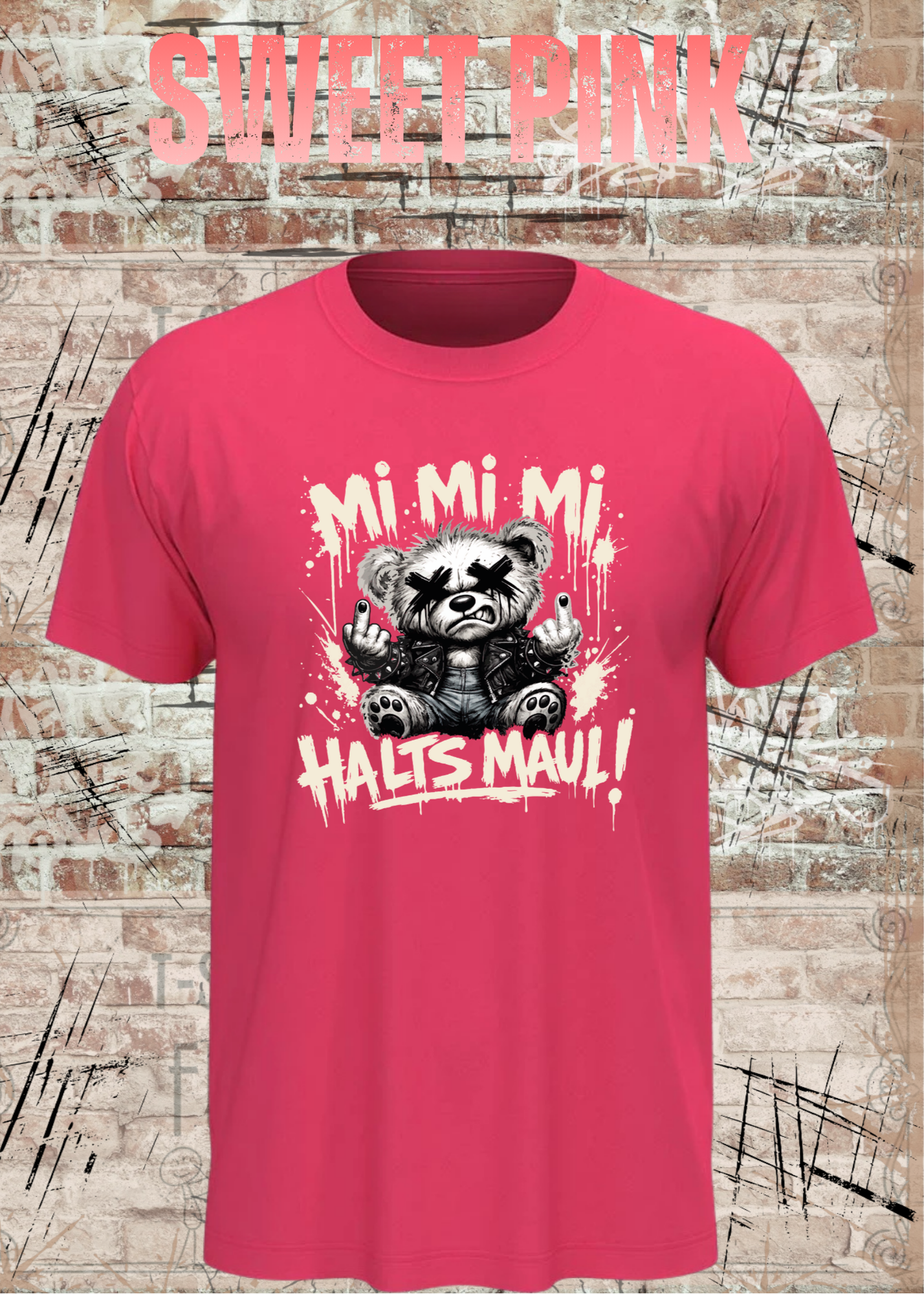 Mi Mi Mi Halt’s Maul T-Shirt – Frecher Teddy Spruch Unisex
