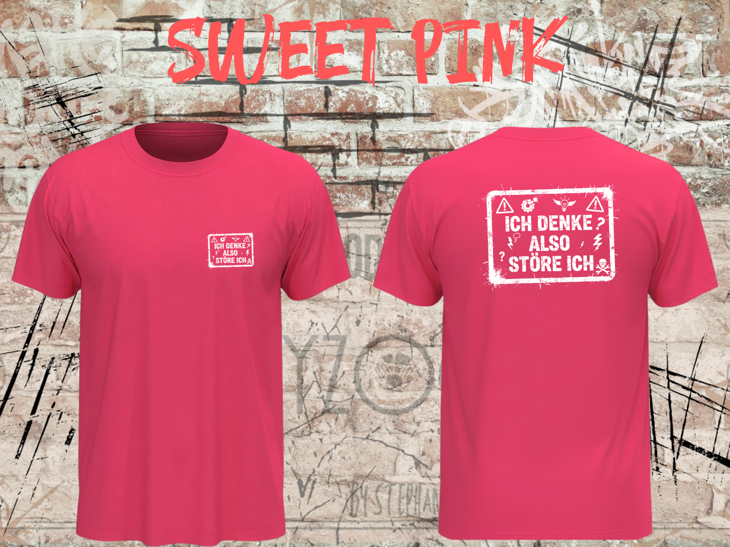 Unisex T-Shirt ich denke, also störe ich