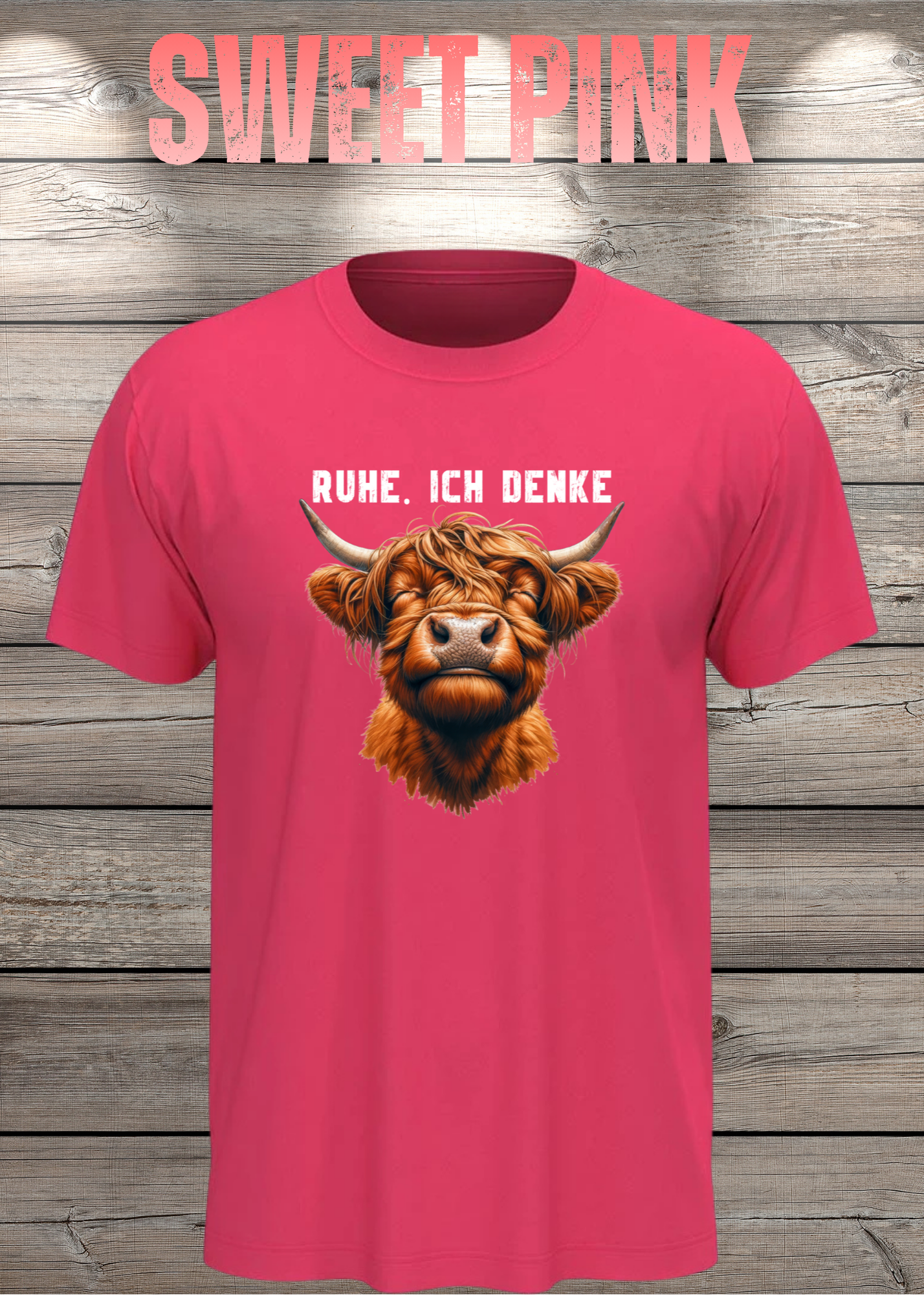 Highland Kuh Unisex T-Shirt - Ruhe! Ich denke...