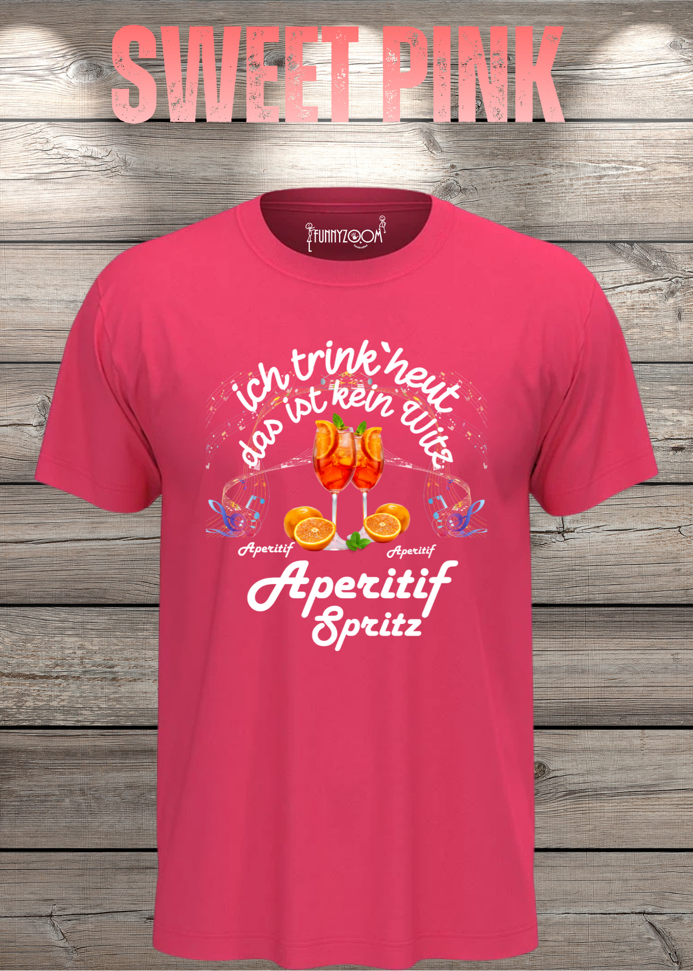 T-Shirt 'Heute trinke ich und das ist kein Witz Aperitif Spritz' - Lustiges Geschenk Unisex