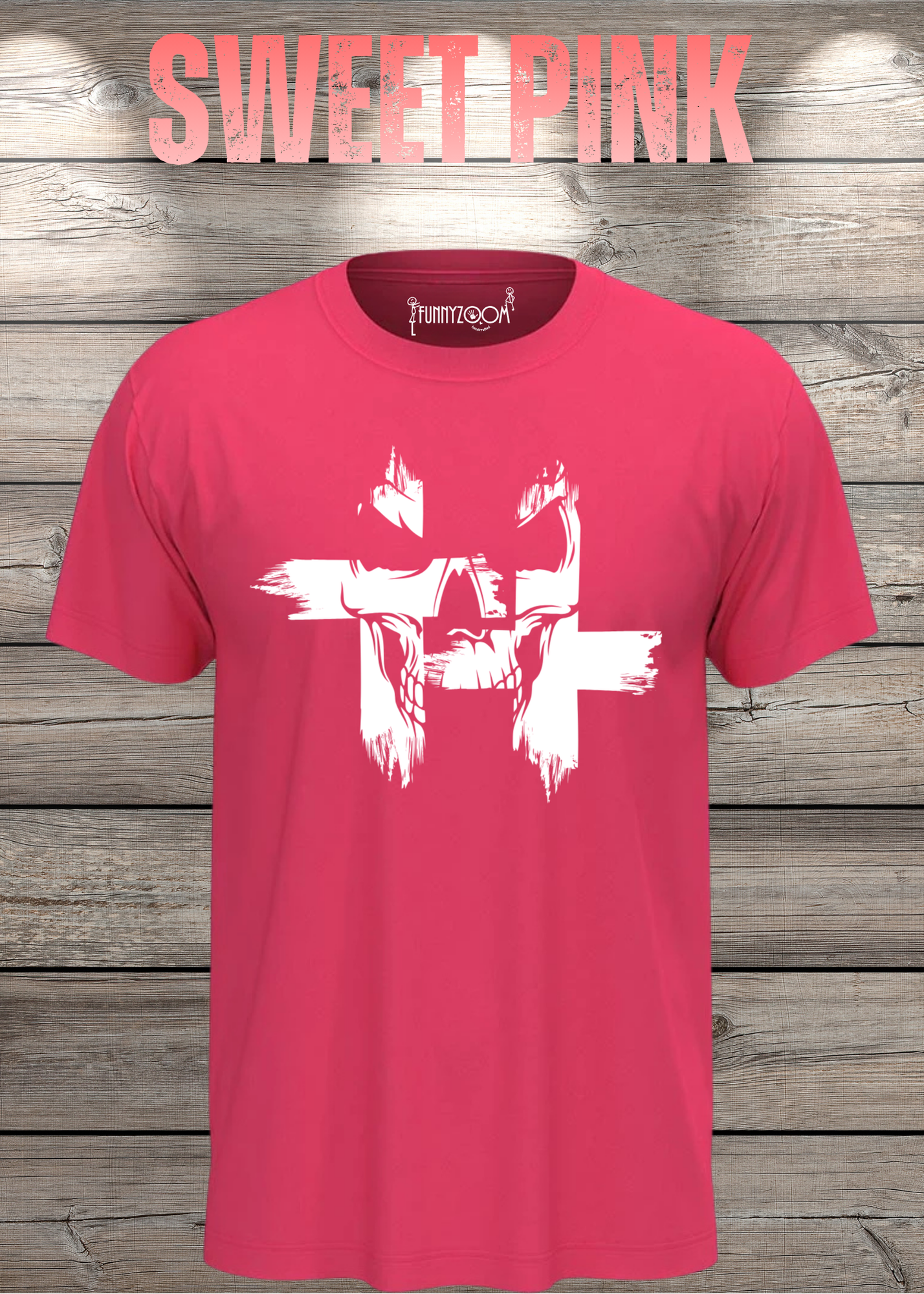 T-Shirt Kreuz Skull Totenkopf - Gothic Geschenkidee Rock Metal Style