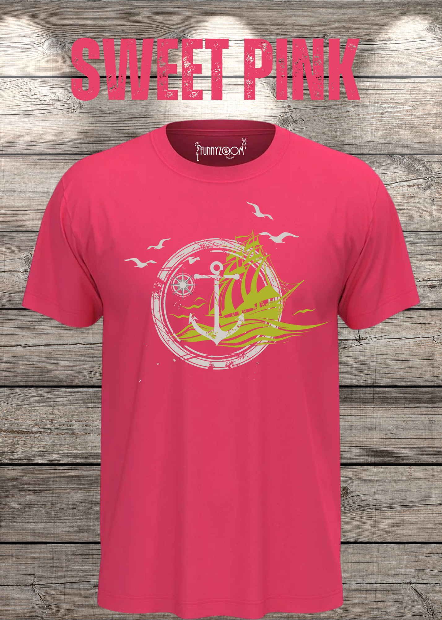 T-Shirt Schiff Anker Kompass Witziges T-Shirt mit Spruch Geschenkidee Freizeit T-Shirt Geburtstagsgeschenk Unisex