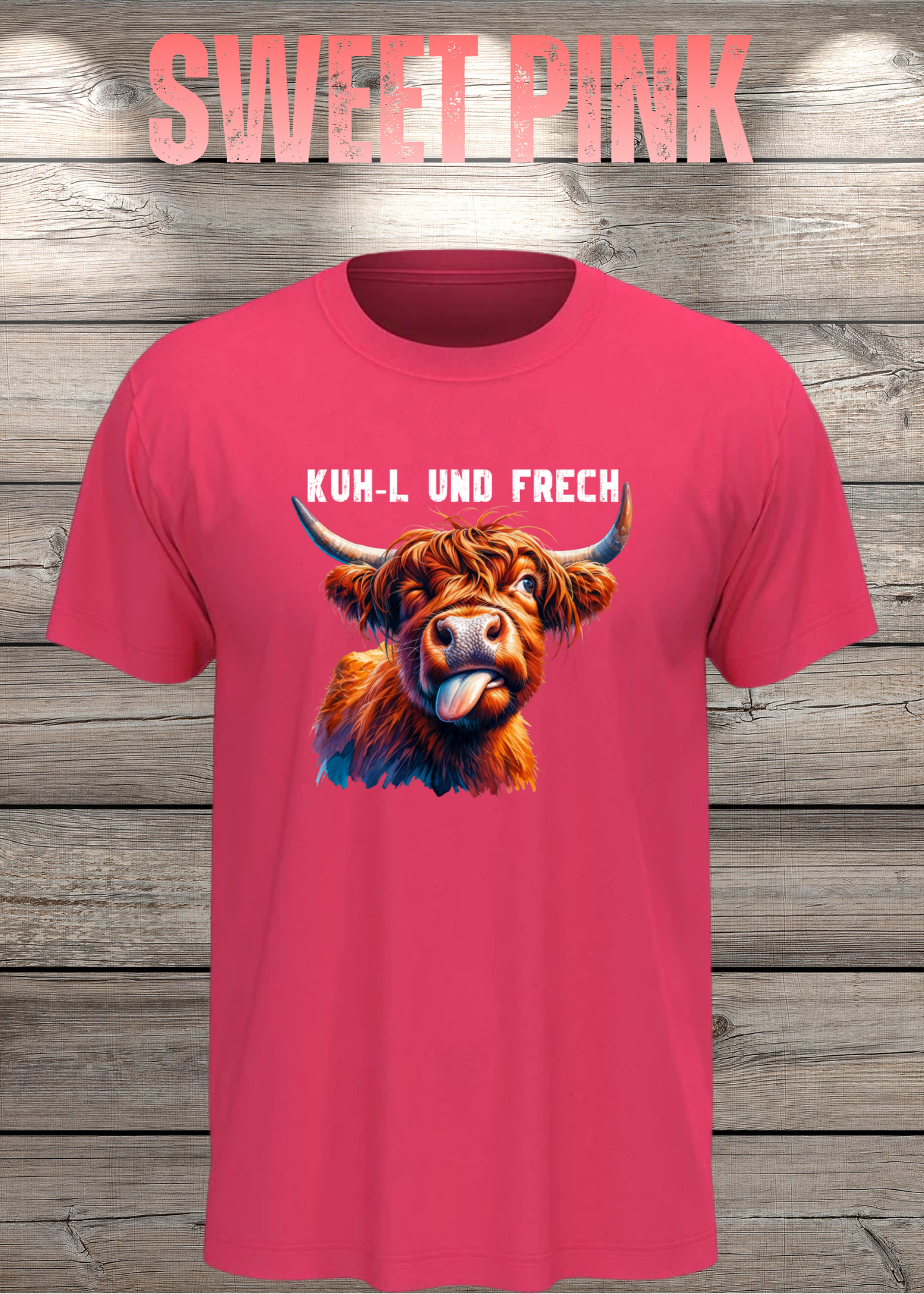 Highland Kuh Unisex T-Shirt Kuh-l und frech! Zottel-Power