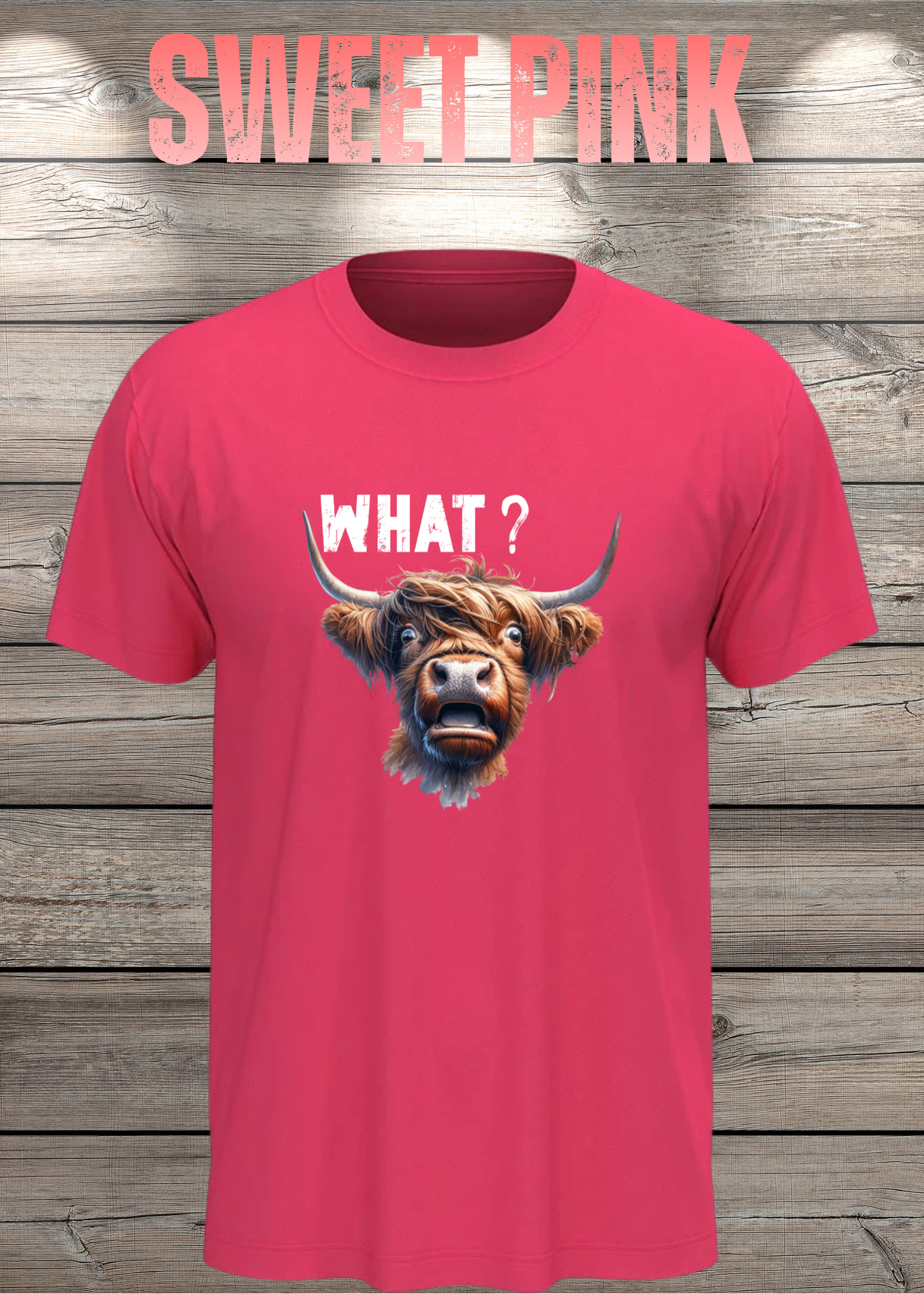 What?! Highland Kuh Unisex T-Shirt - Verwirrt aber Süß!