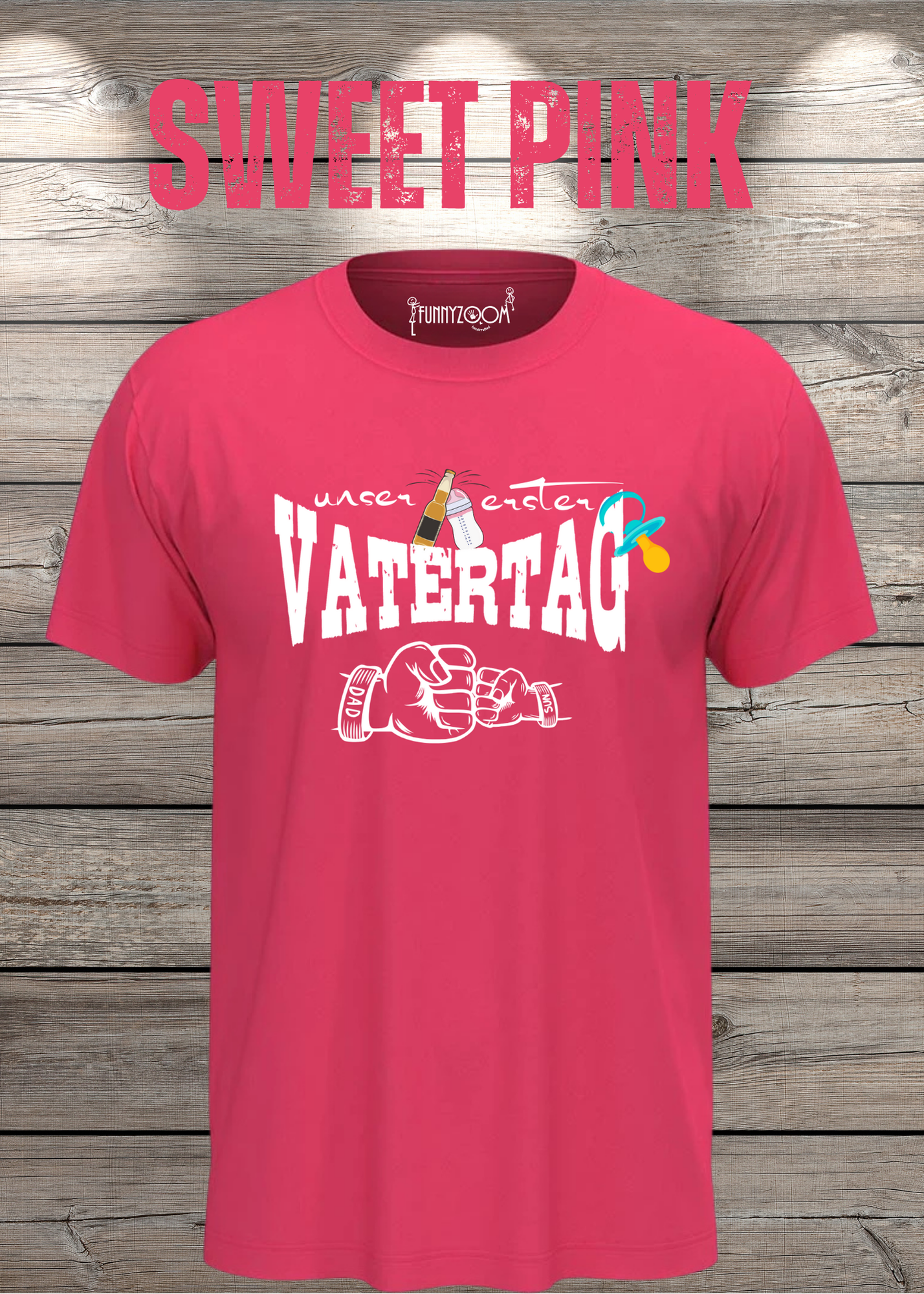 Herren T-Shirt für Papas mit Jungs Unser erster Vatertag Partnerschirt Vater Sohn T-Shirt Geschenkidee Witziges Papa T-Shirt