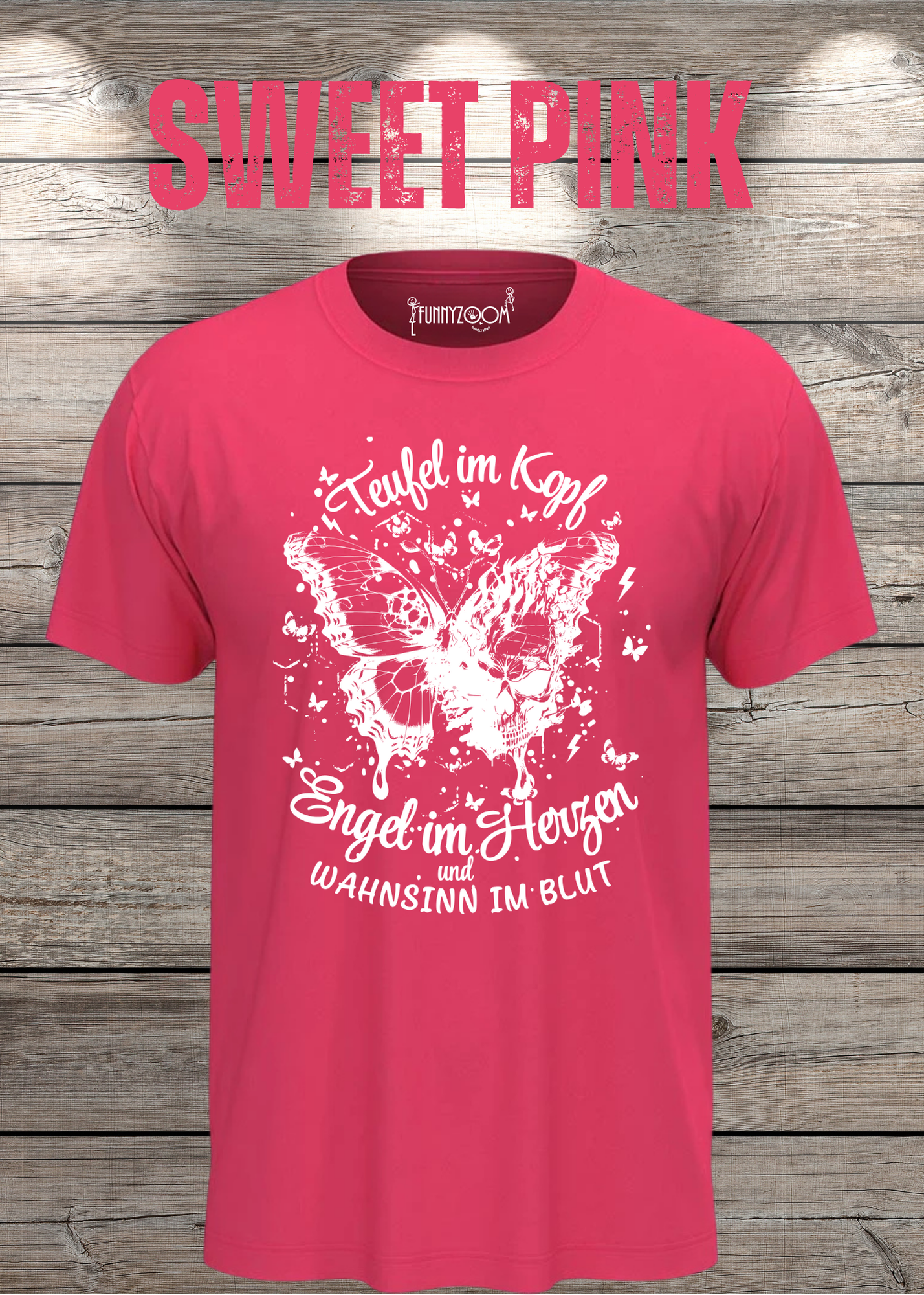 T-Shirt Teufel im Kopf Engel im Herzen Witziges T-Shirt mit Spruch Geschenkidee Unisex