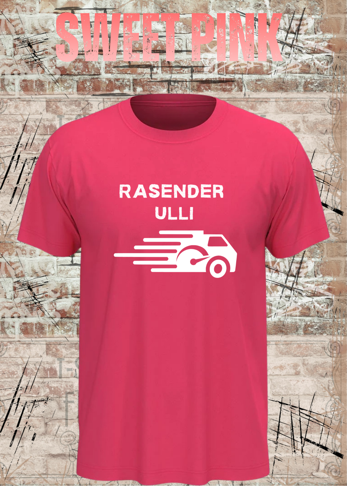 Paketfahrer T-Shirt mit Wunschname – Rasender Wunschname | Lustiges Geschenk für Zusteller