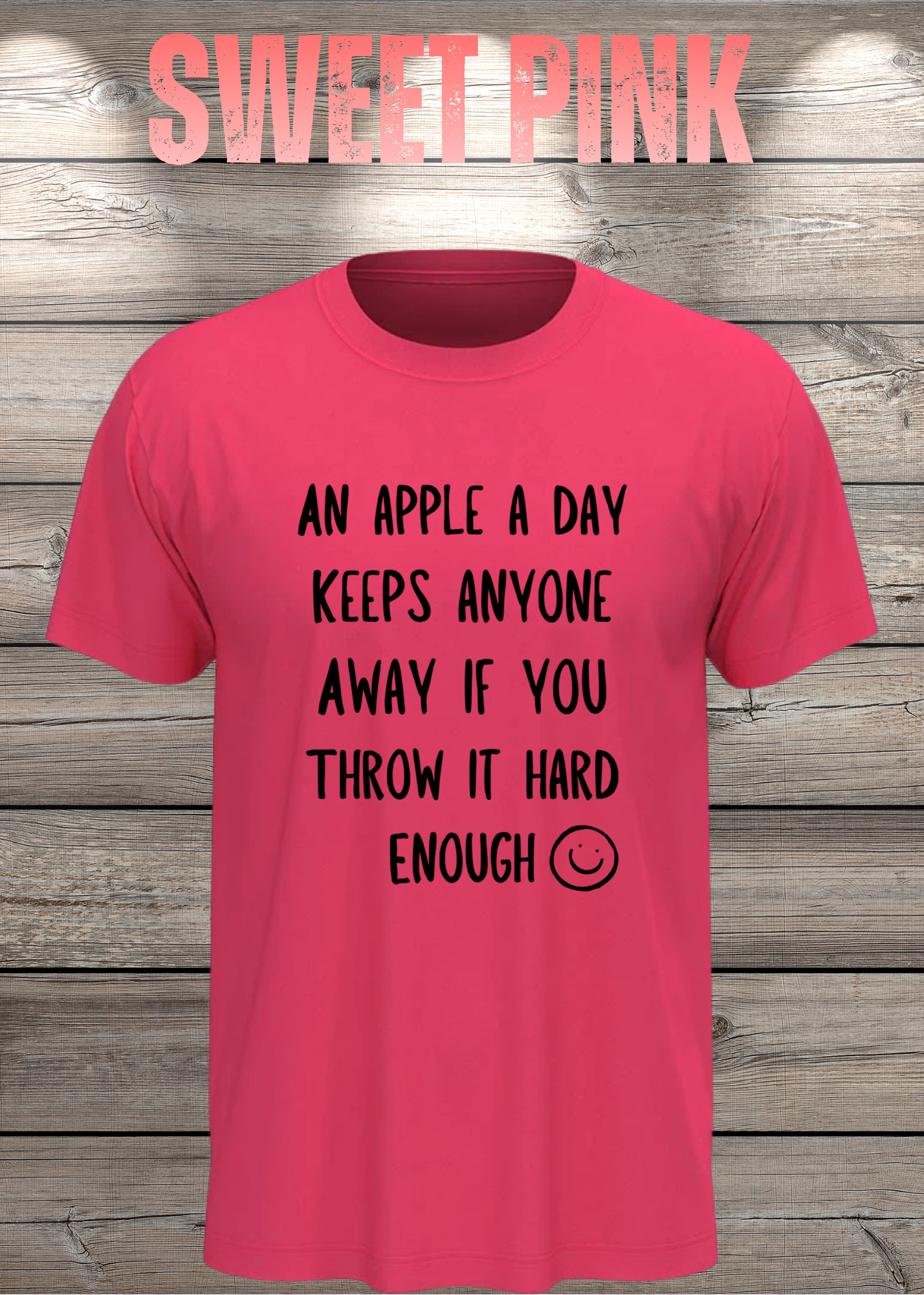 T-Shirt An Apple a Day Keeps Anyone Away - Lustiger Spruch Geschenkidee Geburtstag Unisex