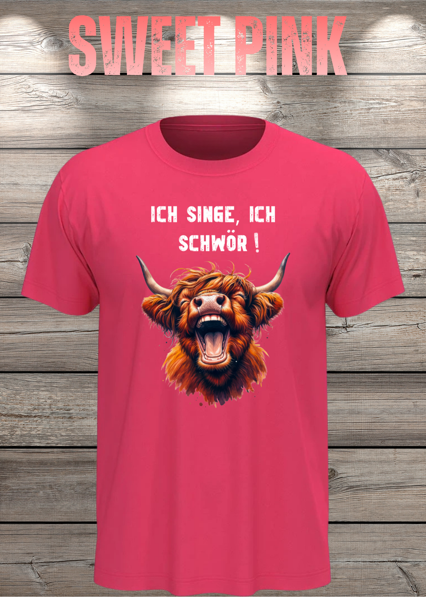 Highland Kuh Unisex T-Shirt - Ich singe, ich schwör! (Spoiler: Sie schreit!)