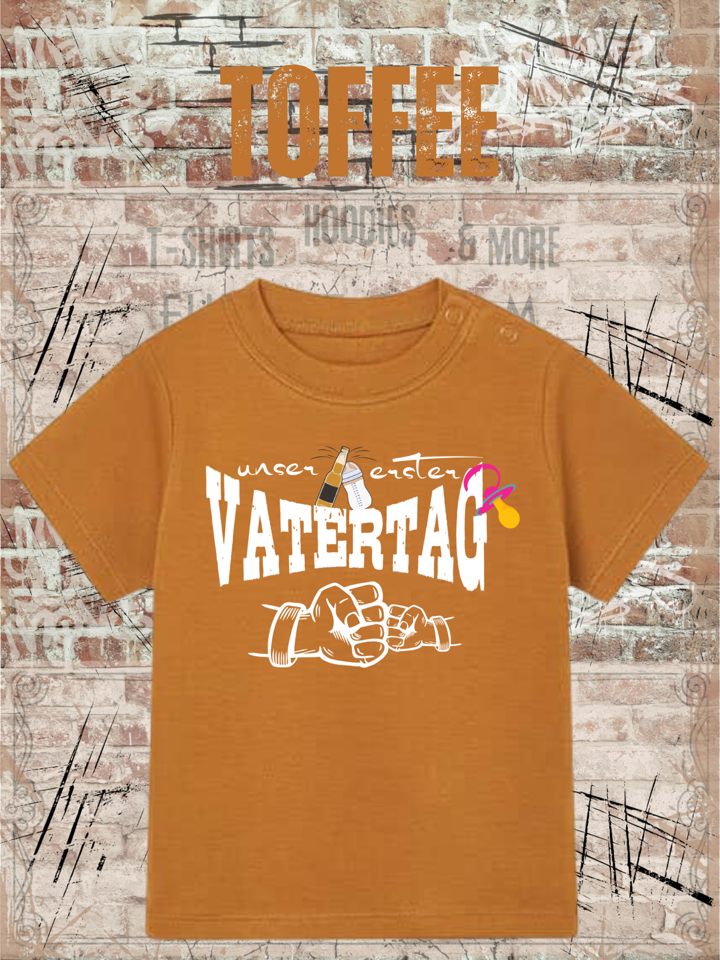 Baby Maedchen T-Shirt Unser erster Vatertag Suesse Geschenkidee Papa Witziges Baby Shirt
