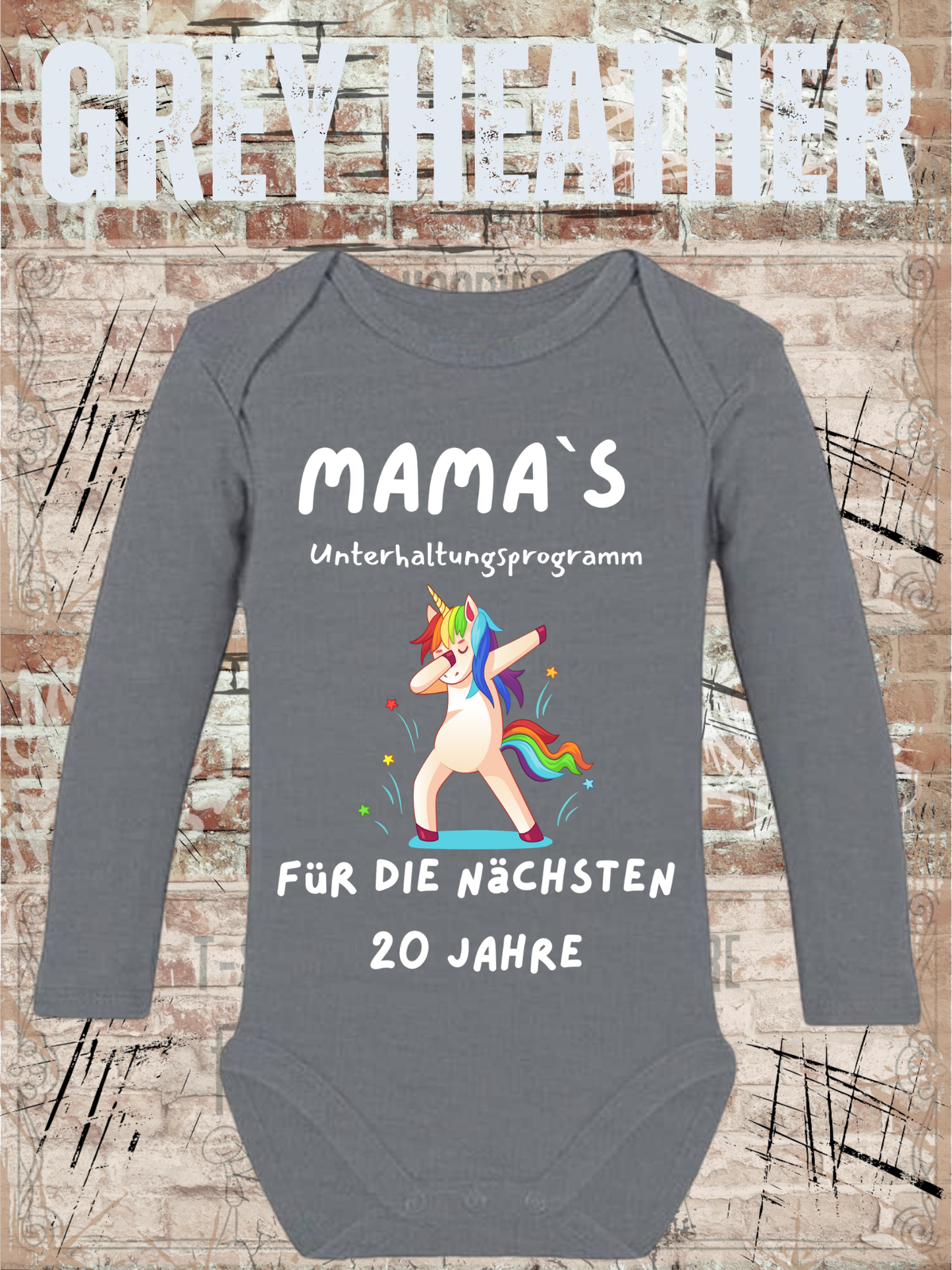 Baby Body 'Mamas Unterhaltungsprogramm' - Lustiger Babybody als Geschenk zur Geburt