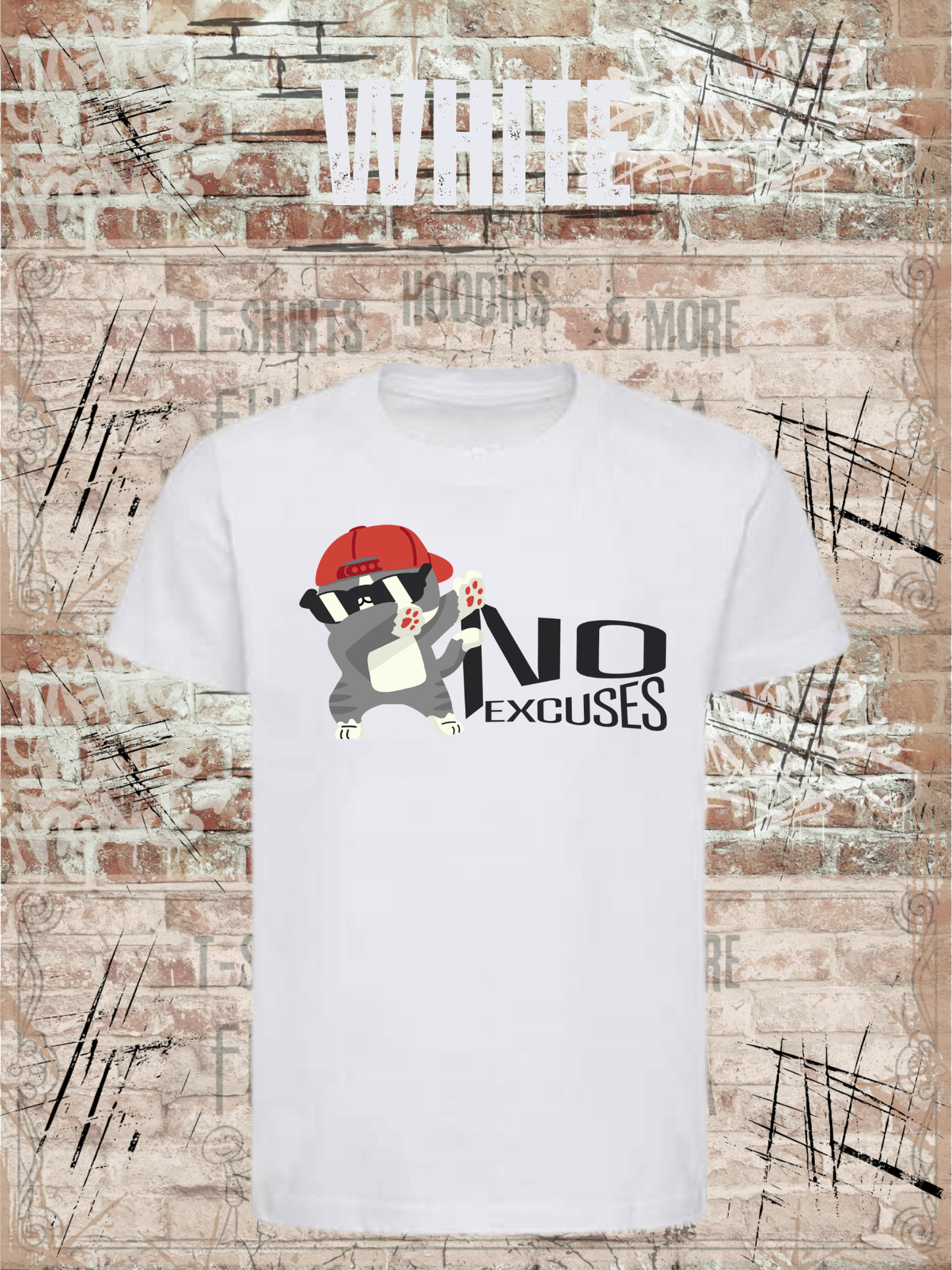 No Excuses Kinder T-Shirt – Keine Entschuldigung Lustiger Spruch Shirt Kids
